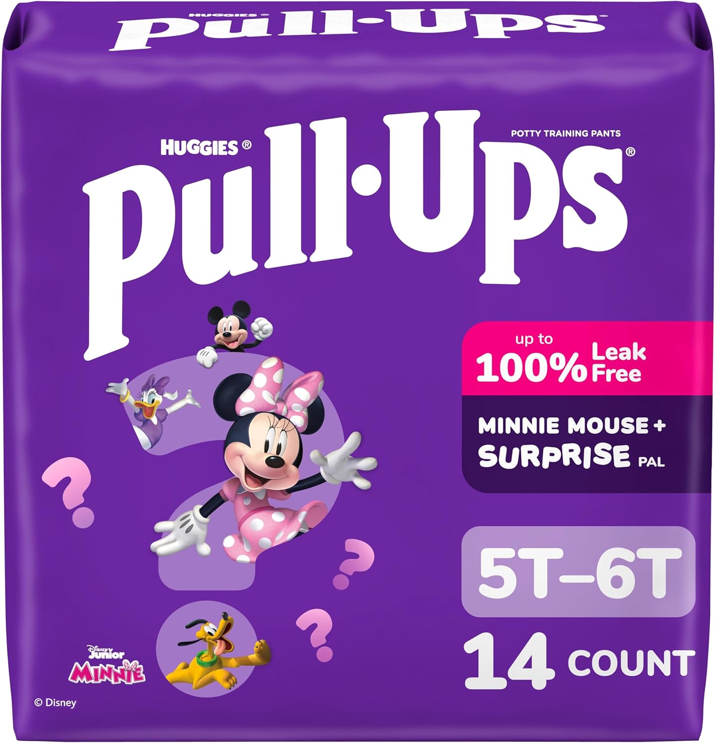 Pull-Ups Girls' Potty Training Pants, Size 5T-6T Training Underwear (46+ lbs), 14 Count