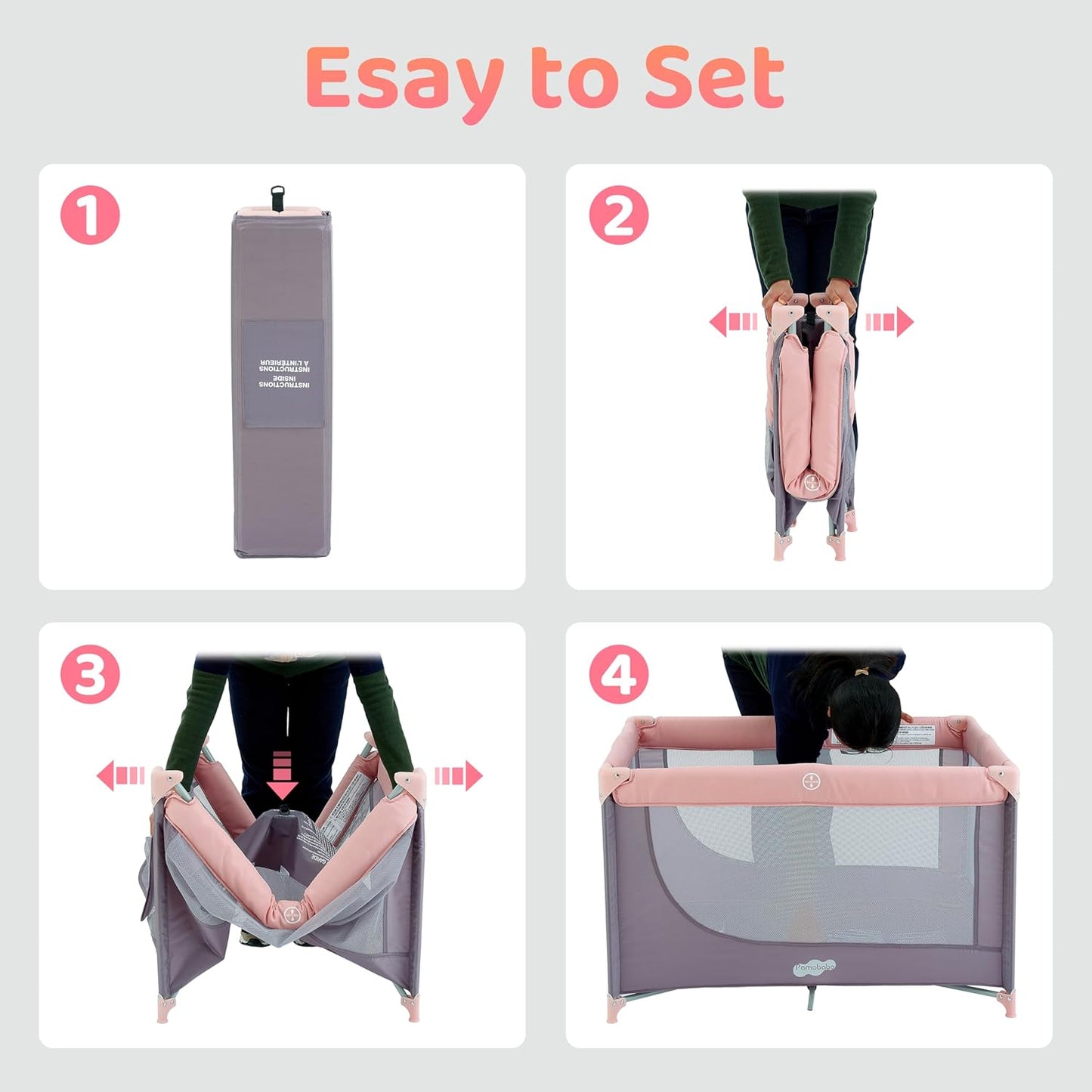 Pamo Babe Portable Crib Mattress Baby Playards