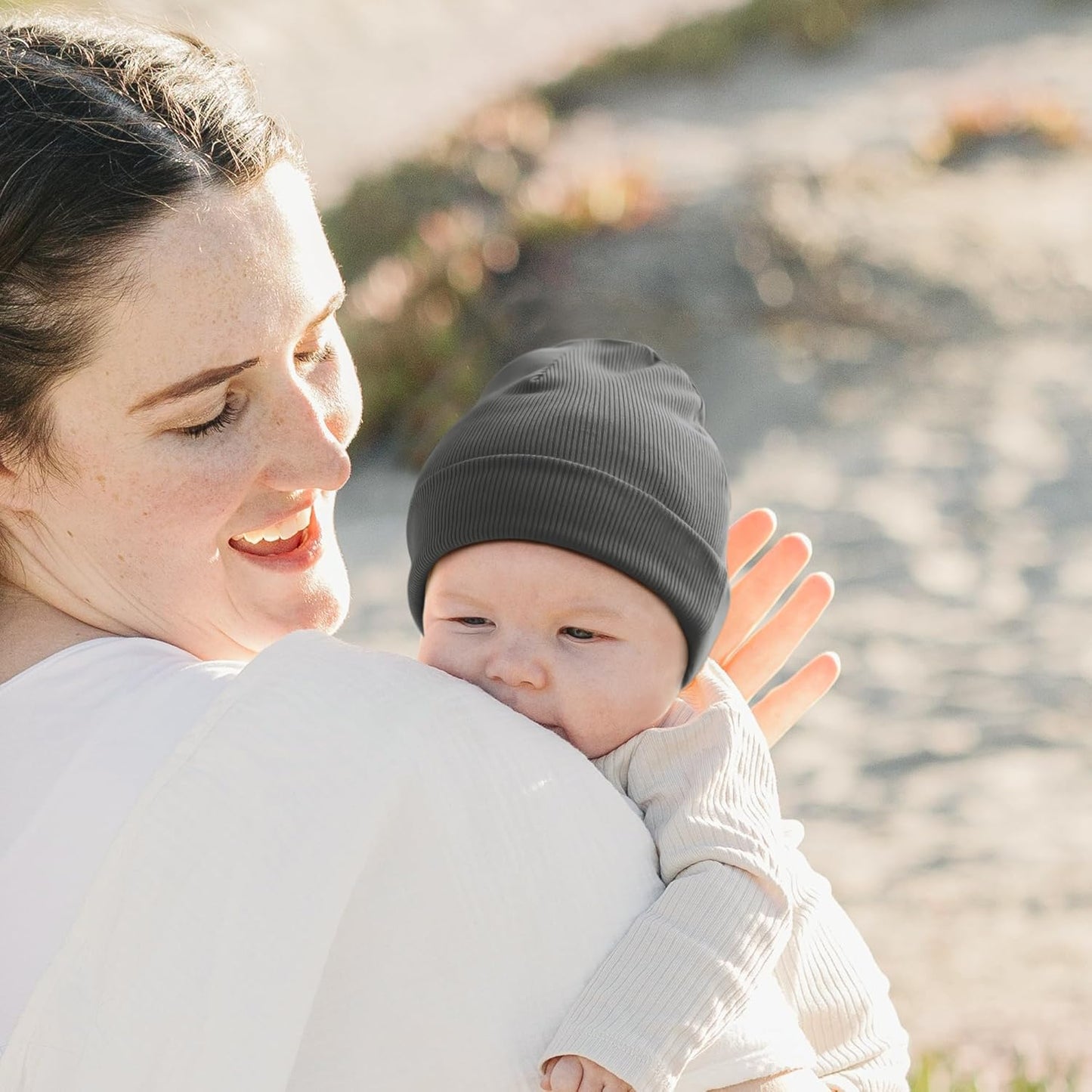 Konssy 6 Pack Baby Beanie Hats for Unisex, Toddler Beanies Baby Girl Boy Hat Warm Cap for Infant, Toddler