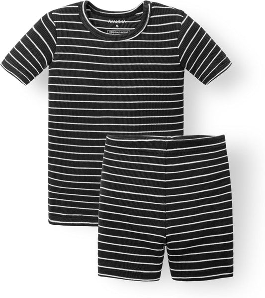 AVAUMA Stripe Pattern Baby Boys Girls Pajama Set Kids Toddler Snug fit Ribbed Sleepwear pjs for Daily Life Style