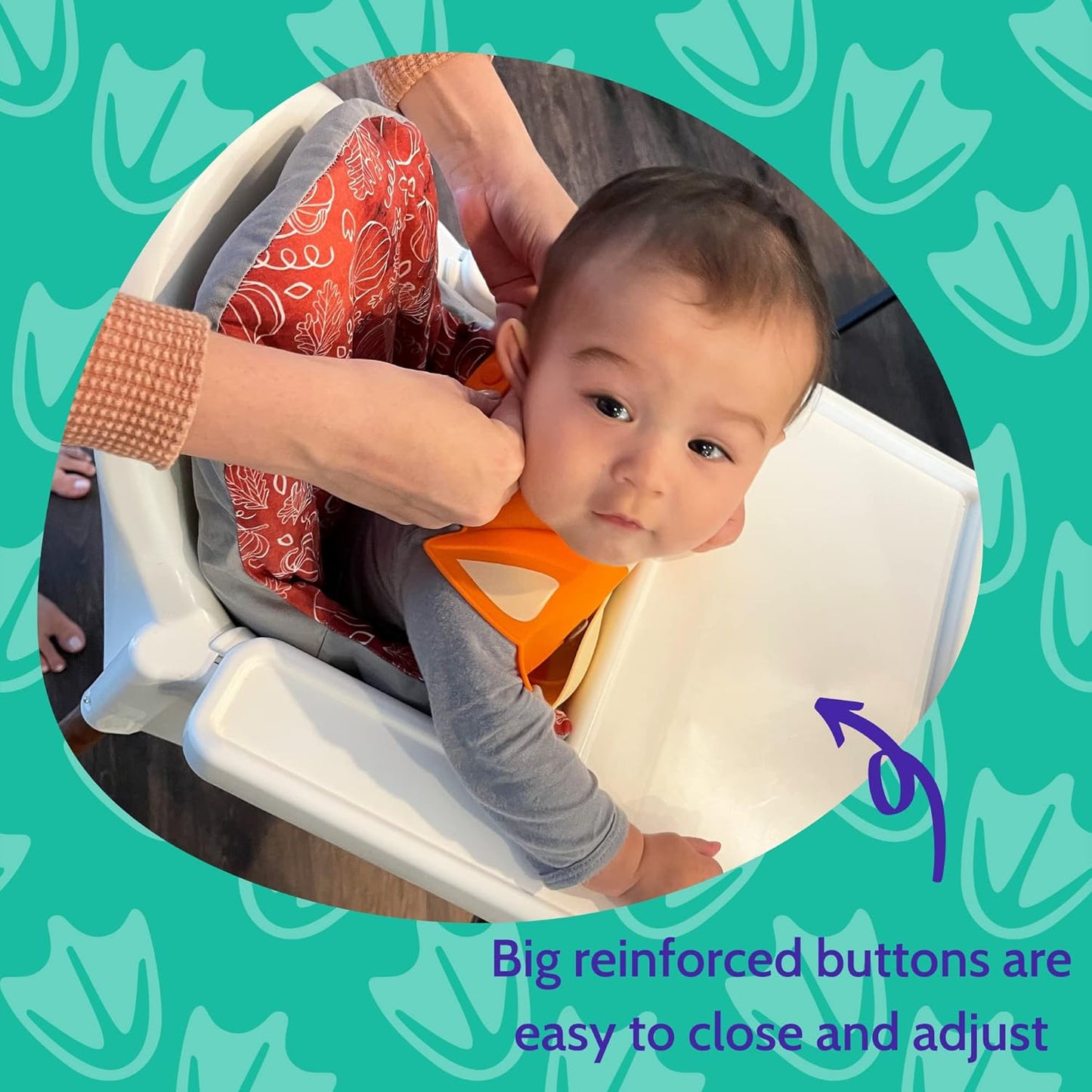 Silly Goose Silicone Animal Baby Bibs for Babies and Toddlers, Waterproof, Adjustable, Soft, Extra Wide Food Catcher Pocket (Baby Fox)