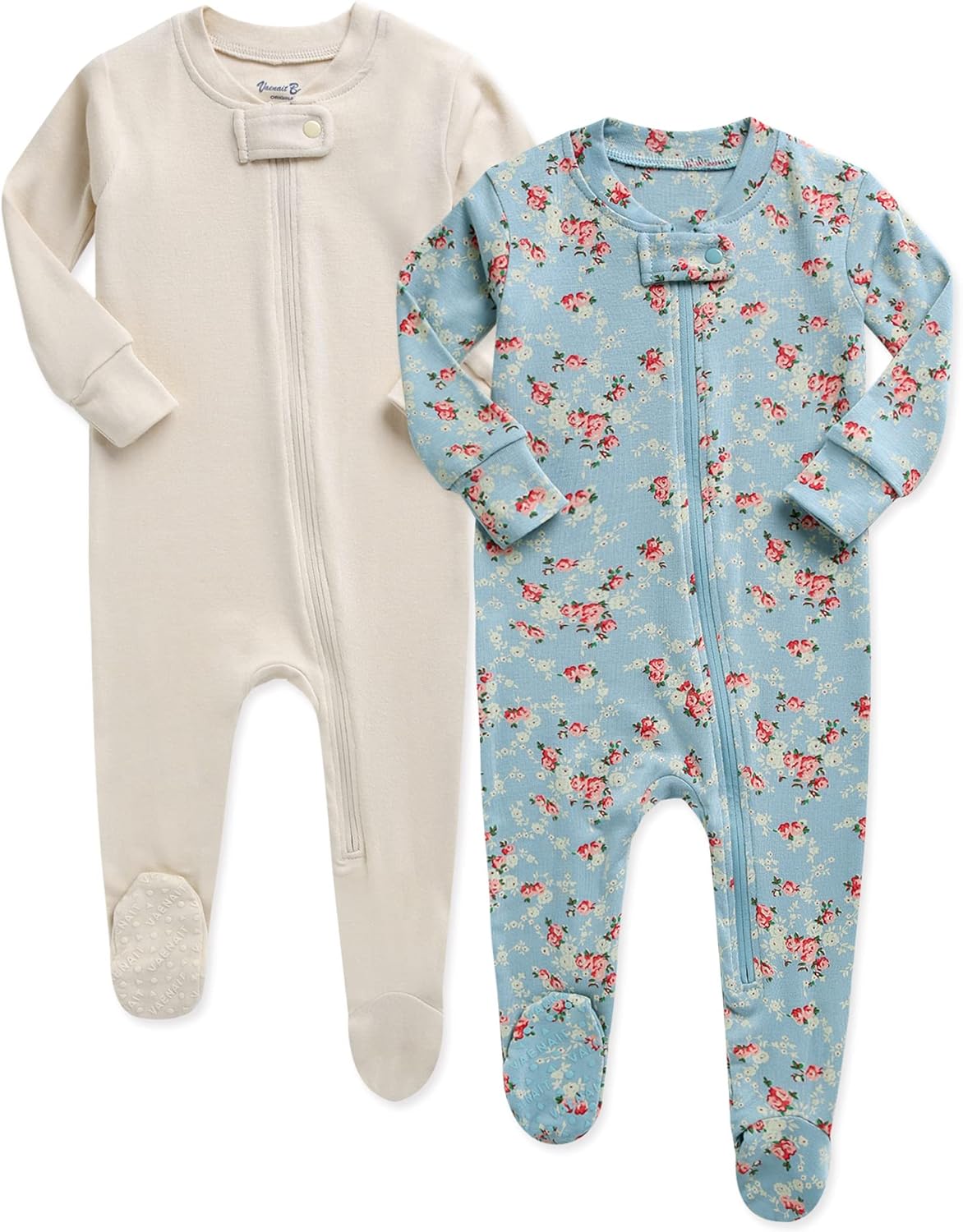 VAENAIT BABY Infant Toddler Boys Girls Footed One-Piece Sleep and Play Premium Modal Pajamas 1-2 Pieces