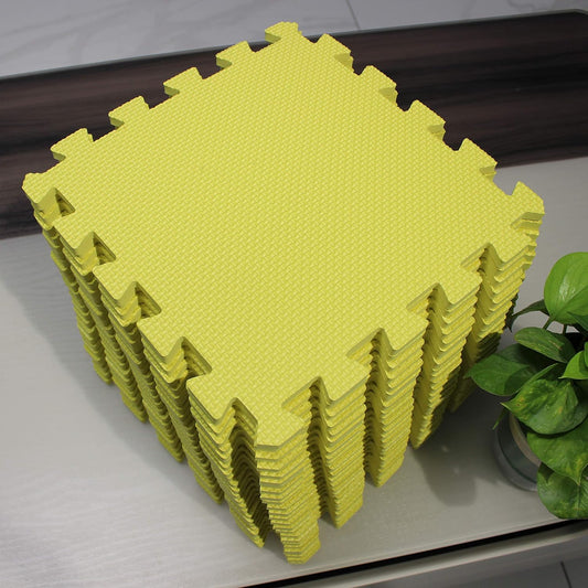 MQIAOHAM® 25 Pieces Puzzle Play Mats, Soft Baby Play Mat, Kids Interlocking Foam Floor Tiles, Toddlers Carpet Playmats G301025-105