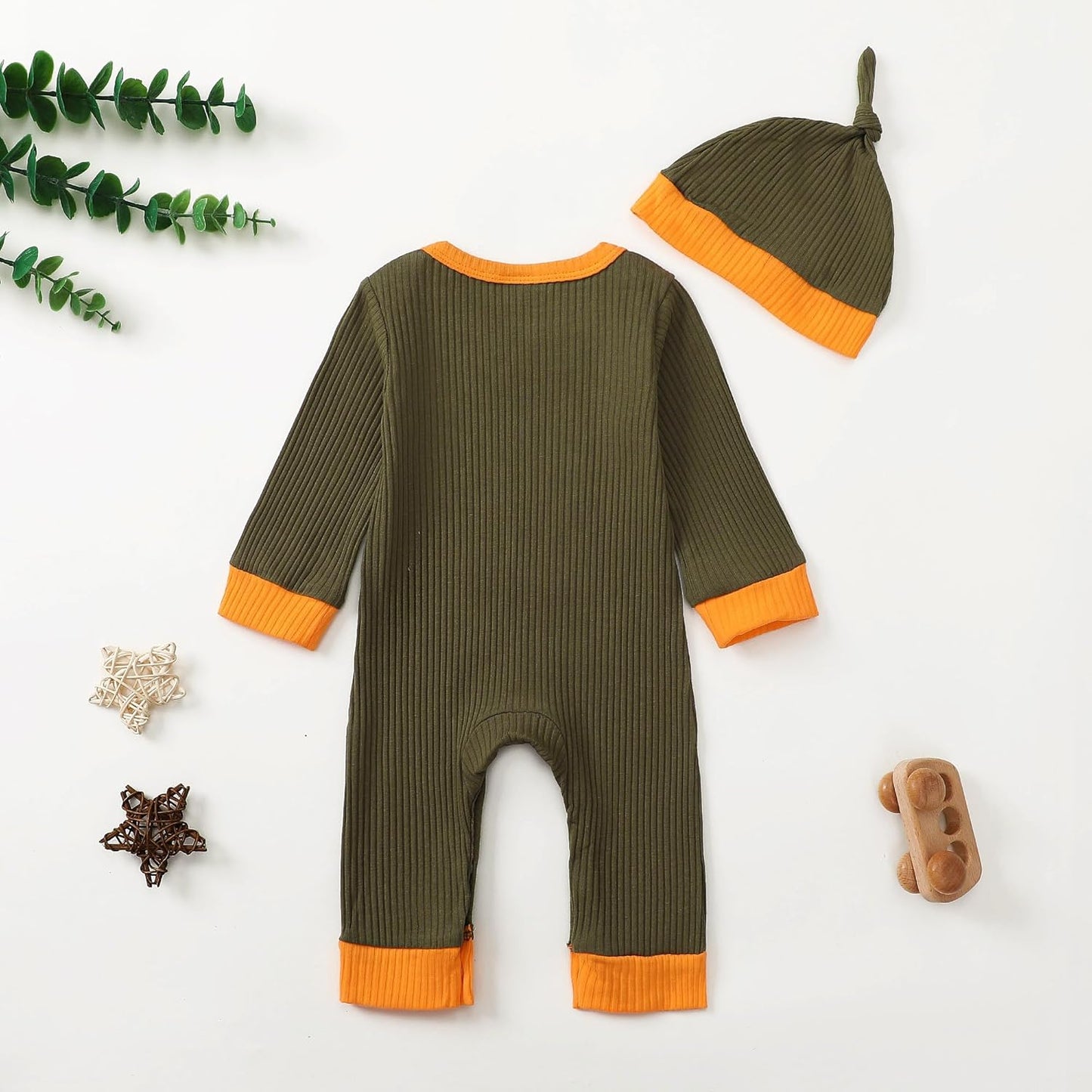 NZRVAWS Baby Boy Clothes Preemie Infant Boy Bear Outfits Jumpsuit Bodysuit Letter Print Romper