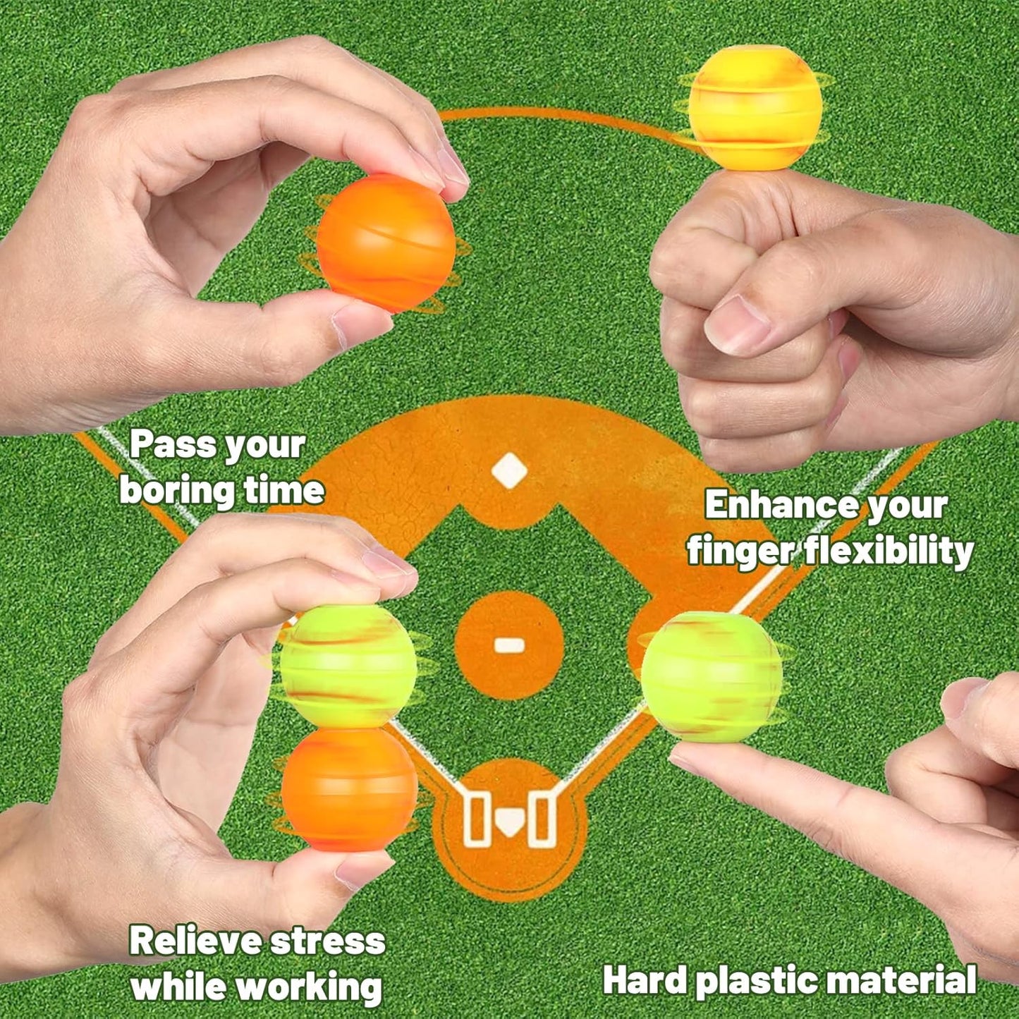 SCIONE 36pack Baseball Party Favors for Kids 4-8 8-12 Baseball Sports Fidget Spinner Goodie Bag Stuffers Classroom Prizes Return Gifts for Kids Birthday Easter Party Favors