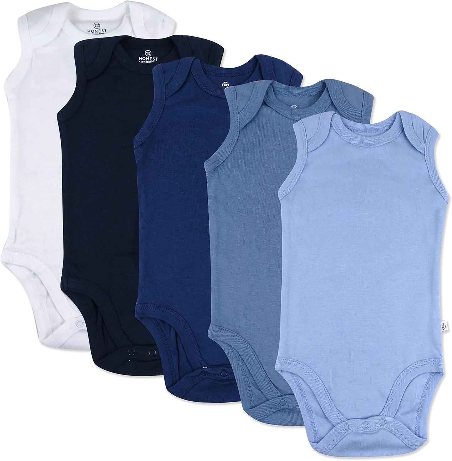 Sleeveless Bodysuits One-piece 100% Organic Cotton for Baby Boys, Girls, Unisex