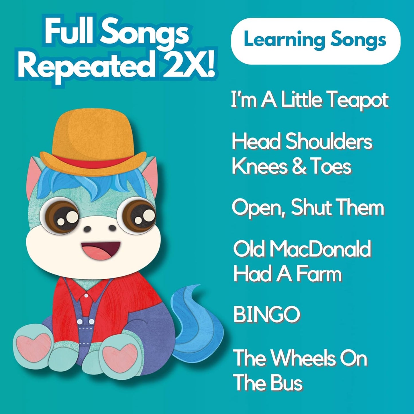Learning Songs: Musical Toys & Interactive Sound Book for Toddlers 1-3, Baby’s First Year Music Book Gift, Singing Book for 1 Year Old Toddler & Kids, Nursery Rhymes Musical Books for Baby & Children