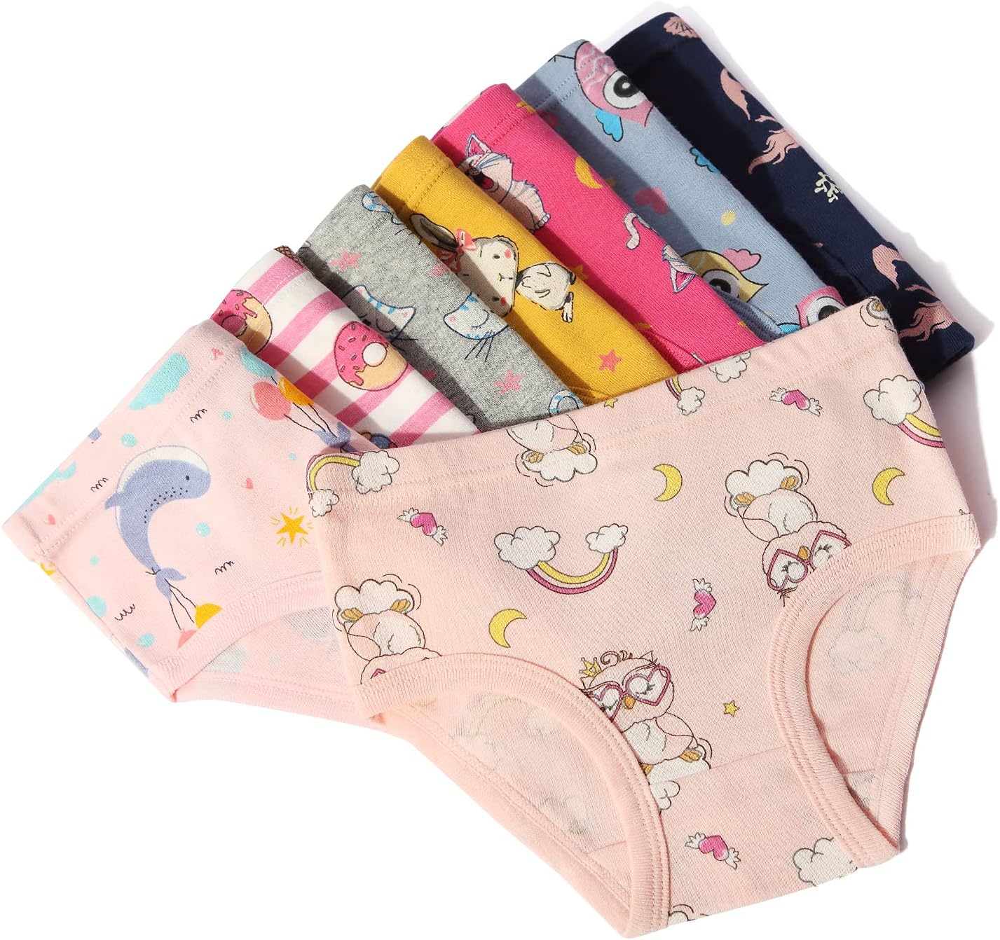 Girls' Cotton Brief Breathable Toddler Panties Kids Assorted Underwears 6-8 pieces
