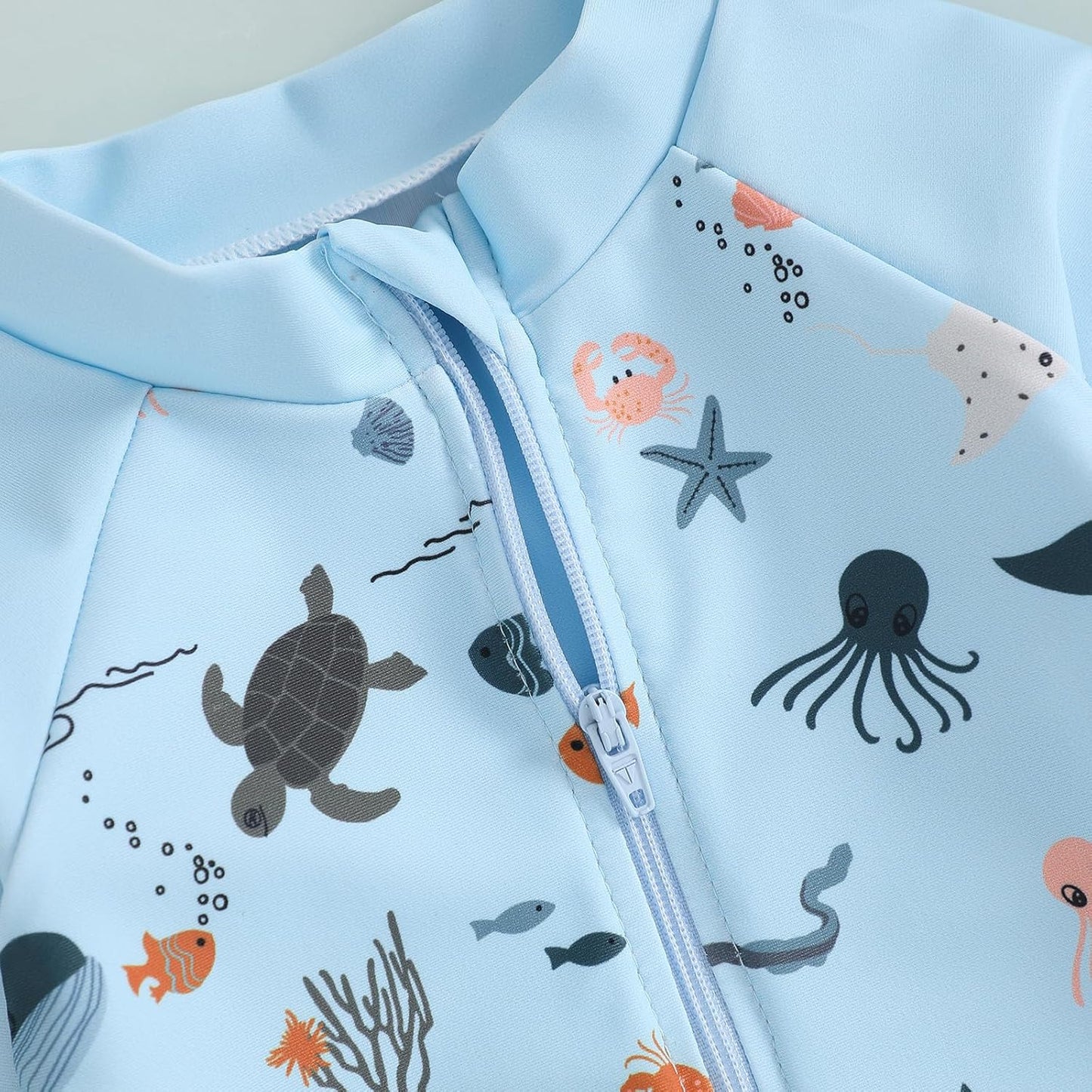 Hnyenmcko Baby/Toddler Boy Rash Guard Swimsuit Long Sleeve One Piece Zipper Swimwear Sunsuit Infant Bathing Suit Beachwear