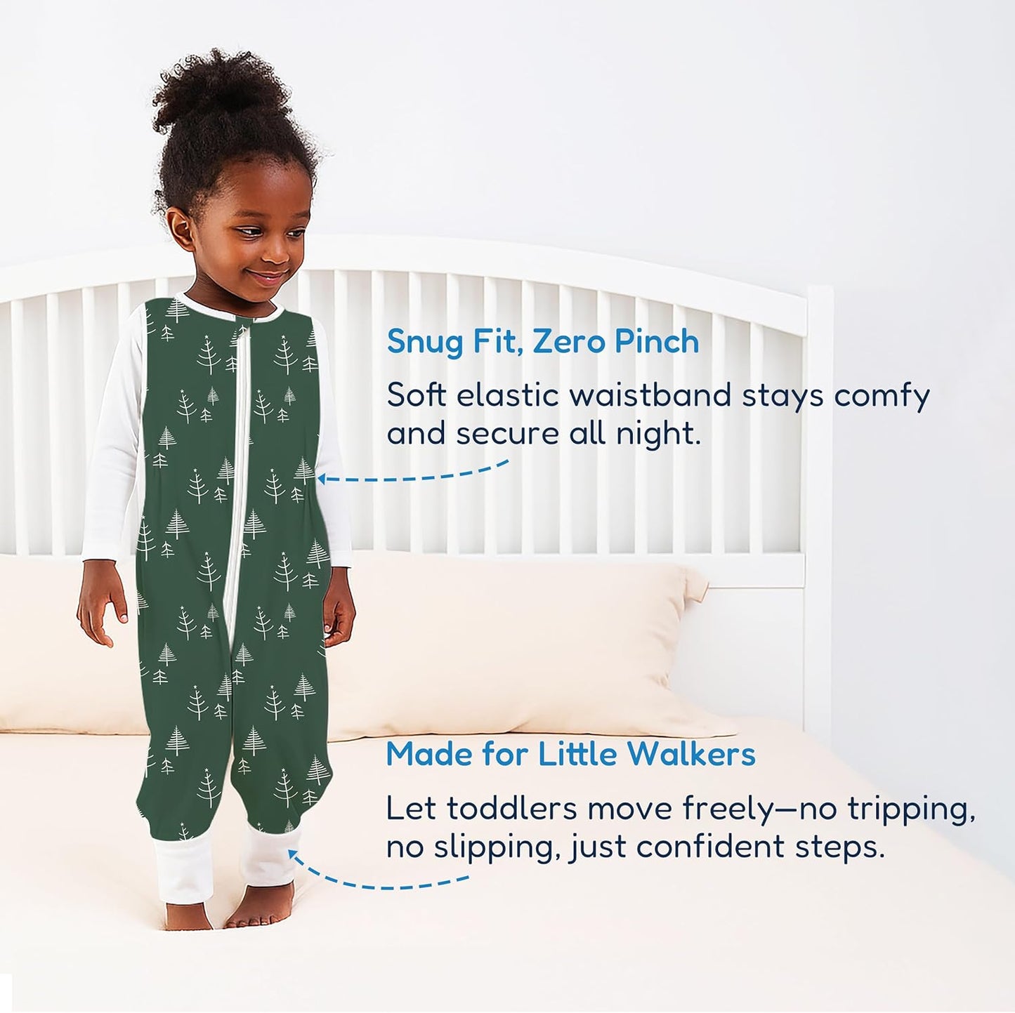 TotAha Toddler Sleep Sack with Legs, 0.5 TOG Light and Soft Baby Sleeping Bag, Walker Sleep Sack for Babies 12-24M, 2T-3T