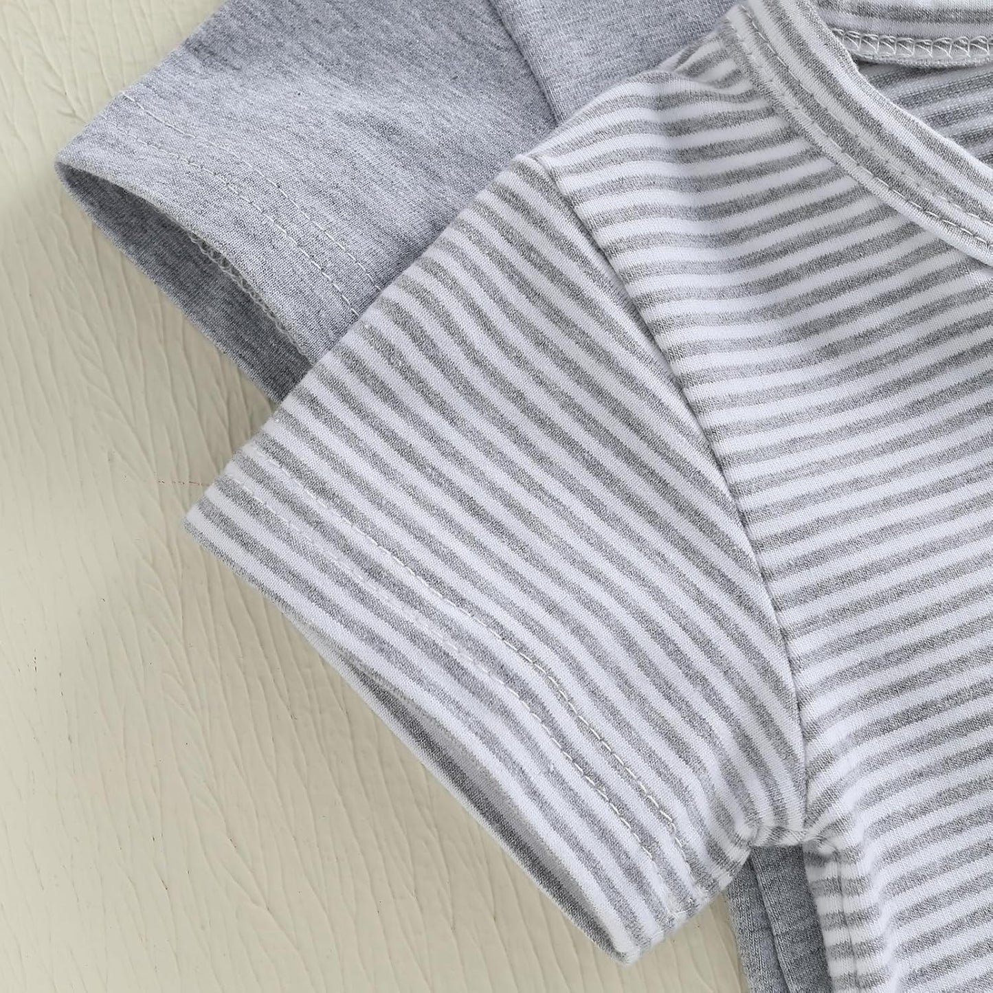 Merqwadd Baby Boy Girl 2 Pack Romper Short Sleeve Zipper Jumpsuit Plain Summer Clothes