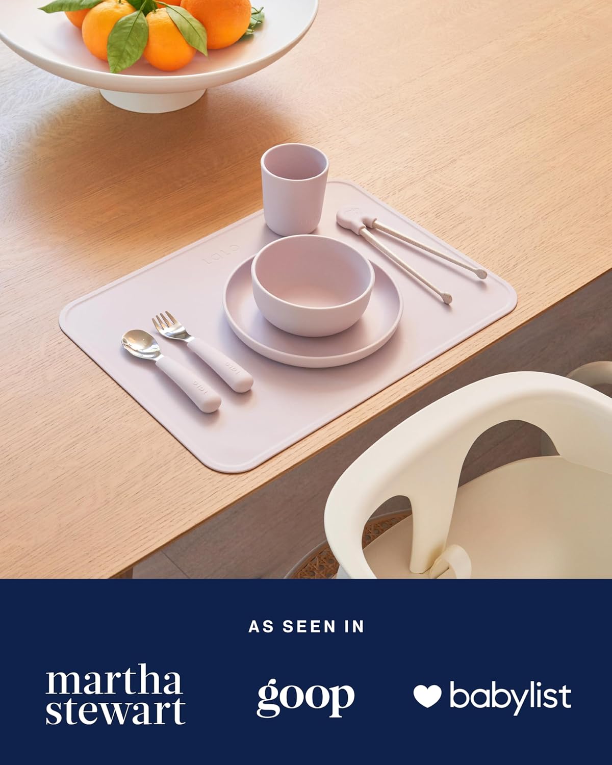 Lalo Utensils - Toddler Fork and Spoon Set - Stainless Steel and Silicone Ergonomic Toddler Utensils - Children Safe Flatware Set - 2 Pieces - Blueberry