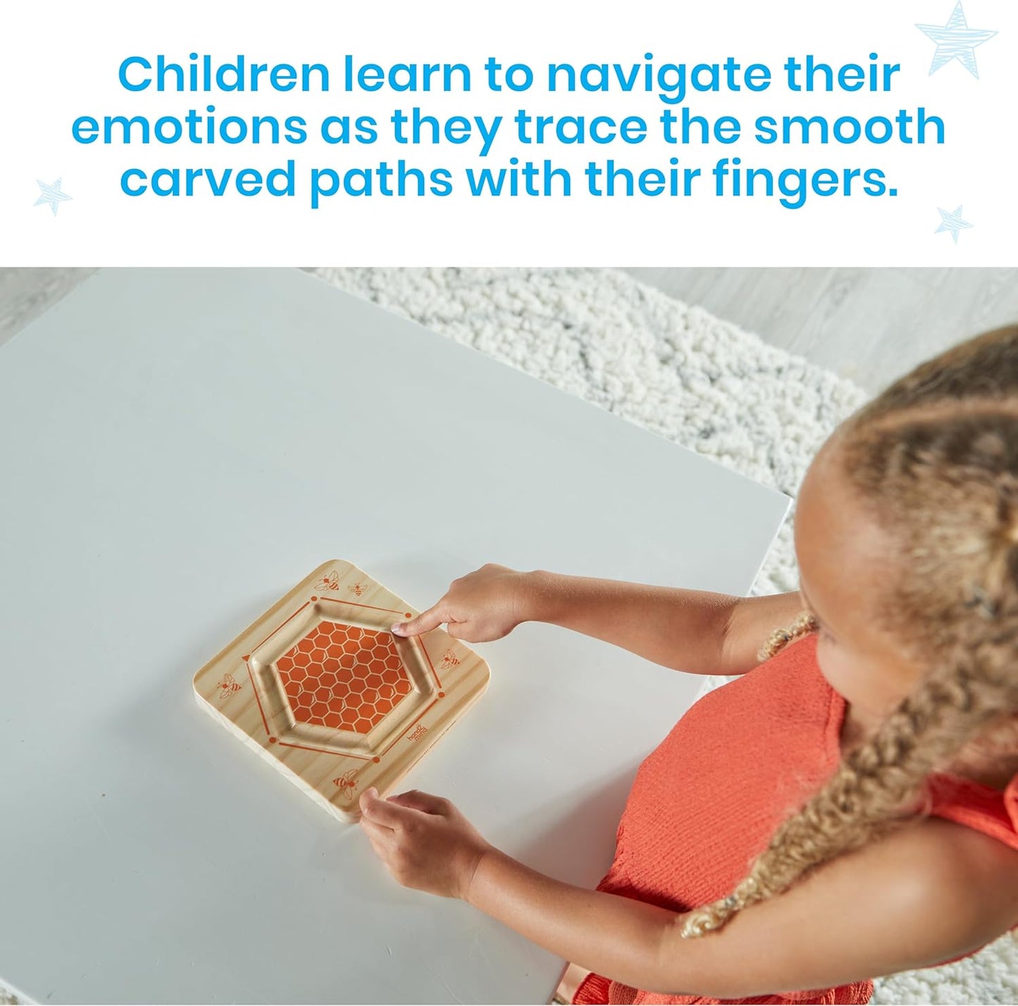 hand2mind Wooden Mindful Maze Set, Tactile Sensory Toys for Toddlers, Anxiety Relief Items, Calm Down Corner Supplies, Emotional Regulation Tools for Kids, Play Therapy Toys, Mindfulness Gifts