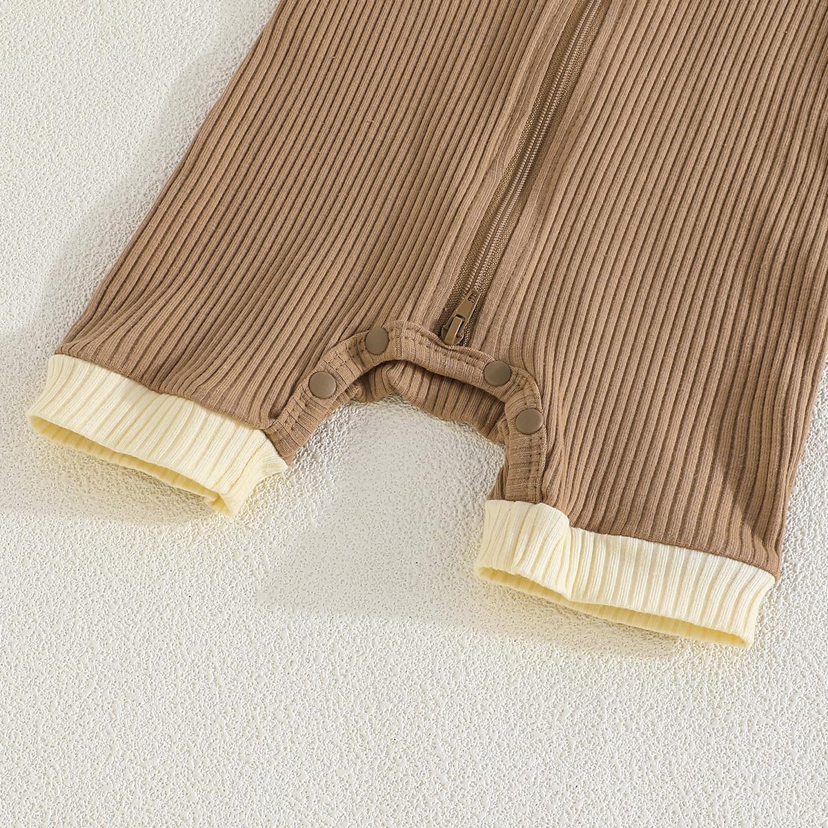 Bafeicao Unisex Baby Boy Girl 2 Pack Rompers Short Sleeve 2 Way Zipper One Piece Jumpsuits Clothes Sets