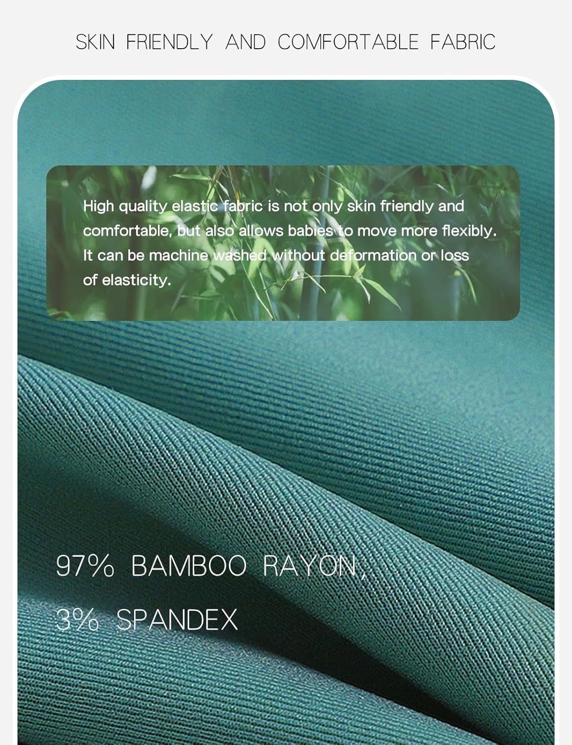 Baby Bamboo Rayon Romper Infant Footies Long Sleeve Double Zipper Outfits 2-Pack One-Piece Jumpsuits