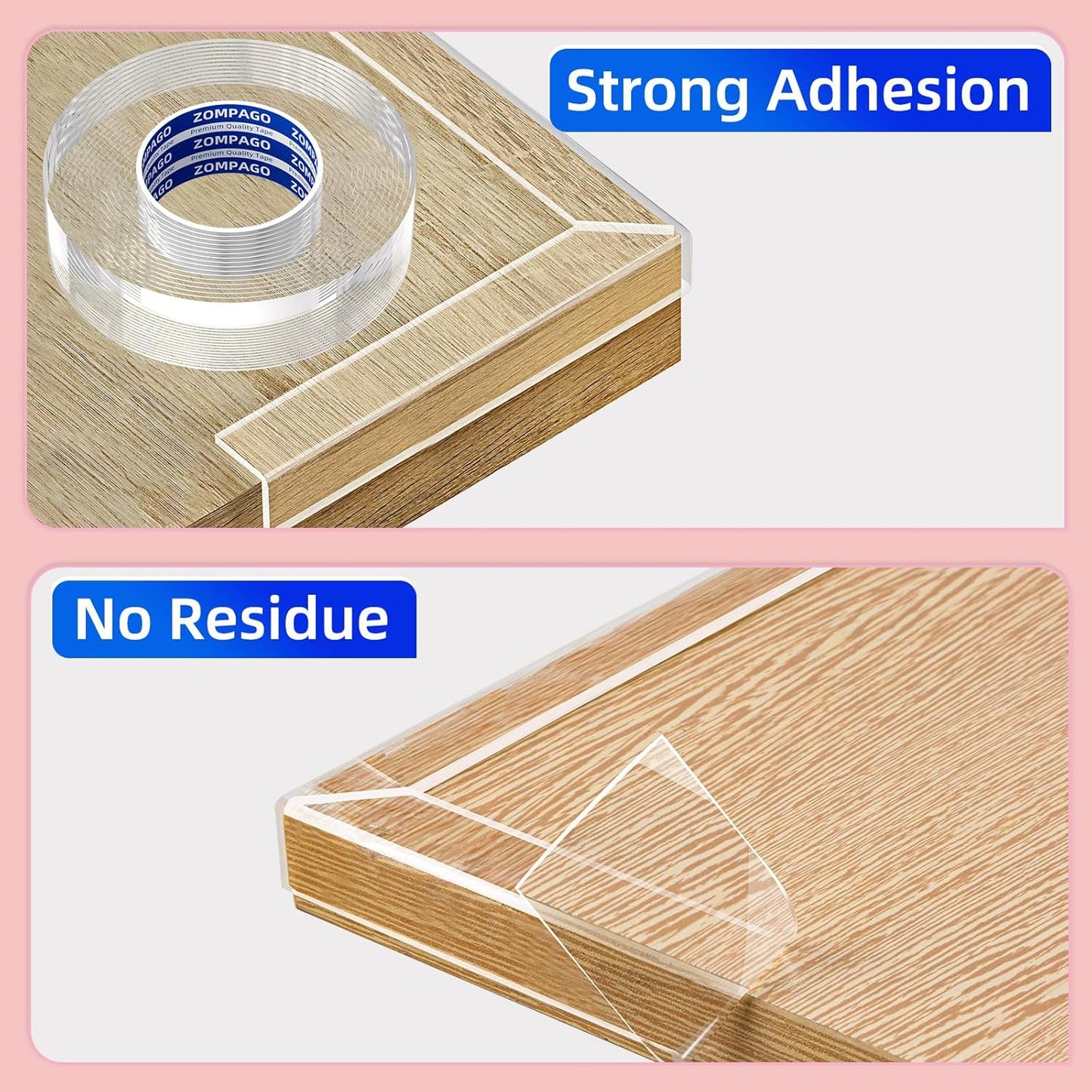 Clear Soft Corner Protectors for Furniture Strip,0.8in x9.84FT,2 Roll,Sharp Edge & Table Bumper,Window Edge,Wall Protector, Soft Corner Guards Safe for Proof,Table Corner Protectors in Family