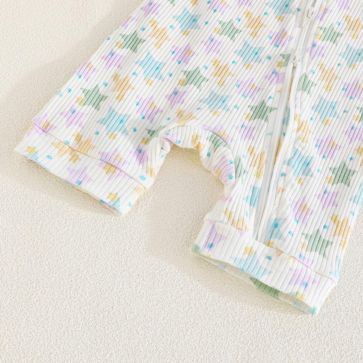 Bafeicao Unisex Baby Boy Girl 2 Pack Rompers Short Sleeve 2 Way Zipper One Piece Jumpsuits Clothes Sets