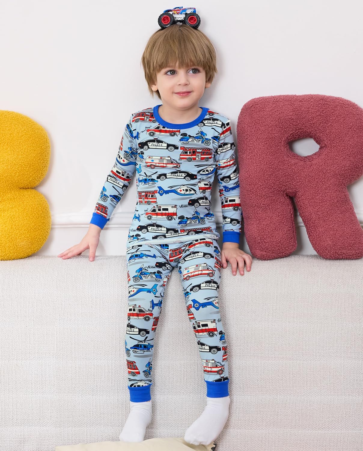 Bamboo Viscose Toddler Pajamas Boys Girls Baby 12M-8Y Pjs Sets Kids 2pcs Snug fit Long-Sleeve Sleepwear