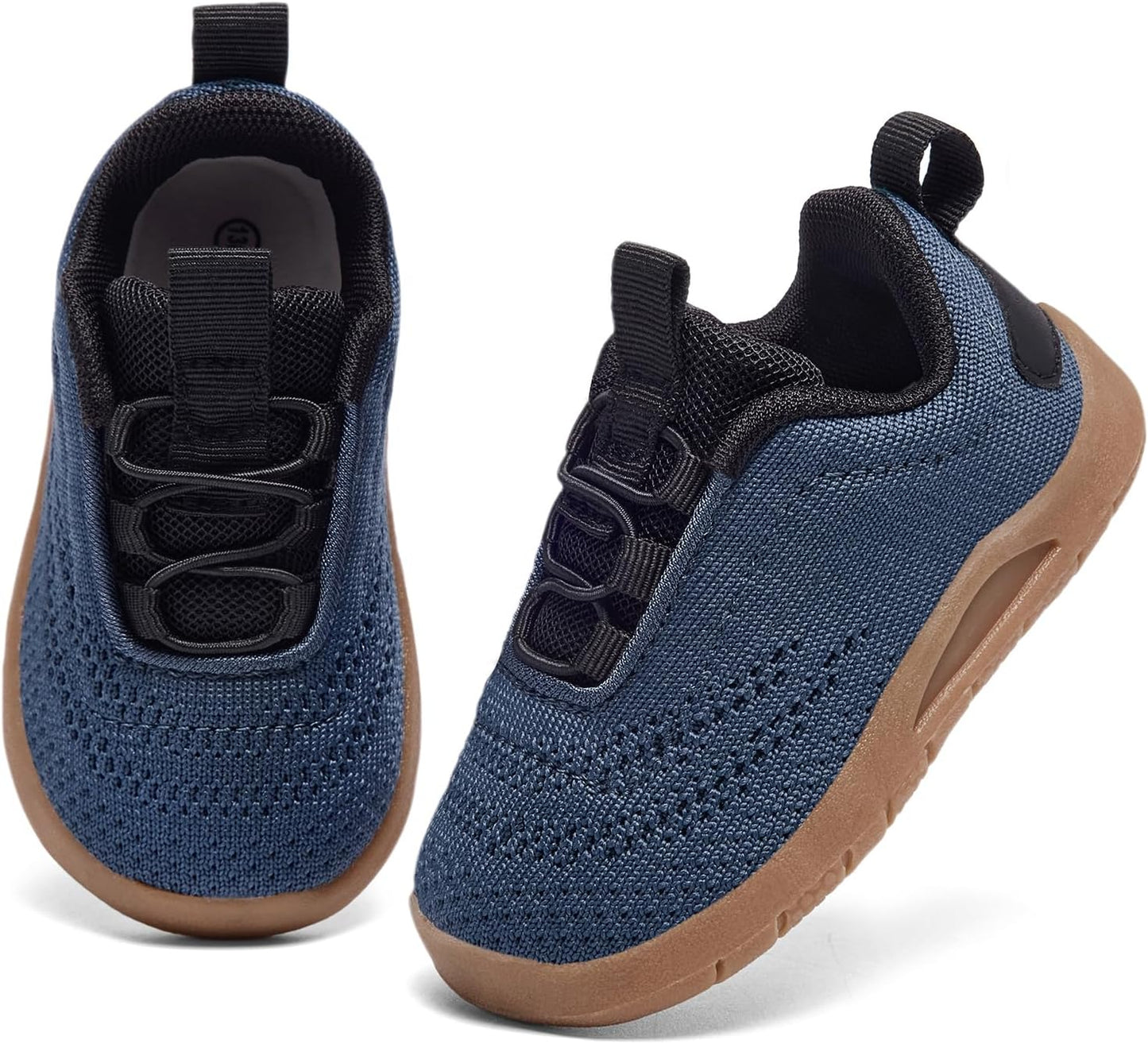 MORENDL Toddler Slip On Sneakers Baby Walking Shoes Non-Slip Breathable Unisex Pink Mesh Lace-Up Athletic Sneakers Infant Running Shoes