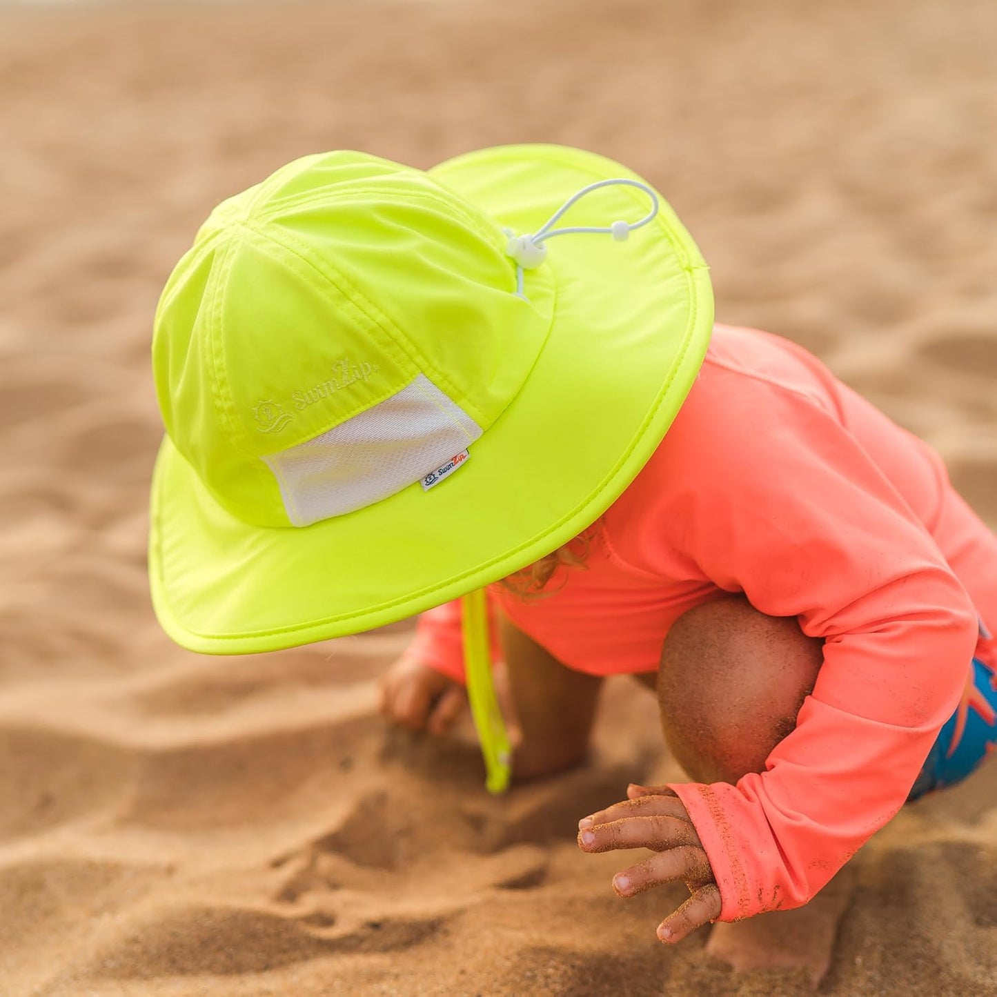 SwimZip Wide Brim Sun Hat | UPF 50+ Protection for Baby, Toddler, and Kids