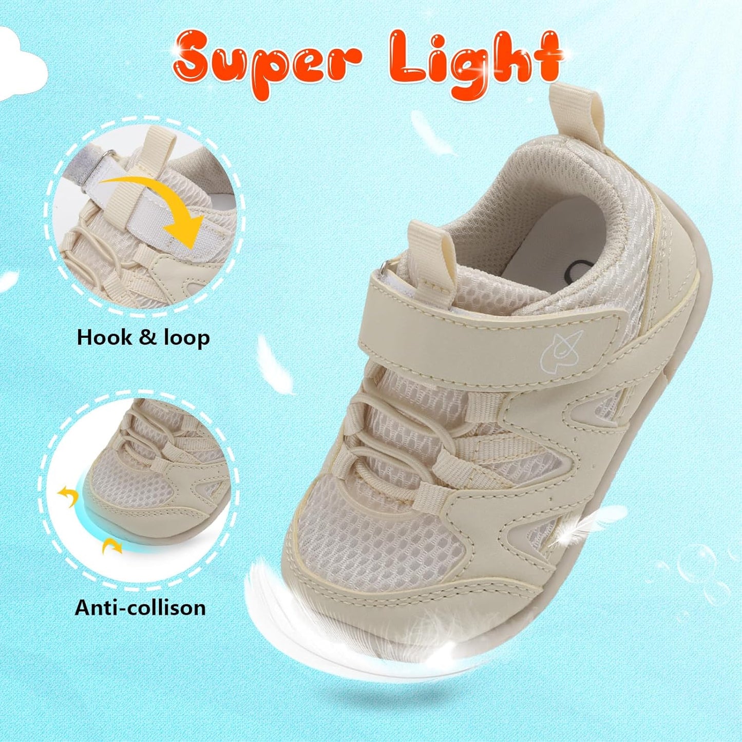 LeIsfIt Baby Shoes Boys Girls First Walking Shoes Non-Slip Toddler Breathable Sneakers Infant Sneakers