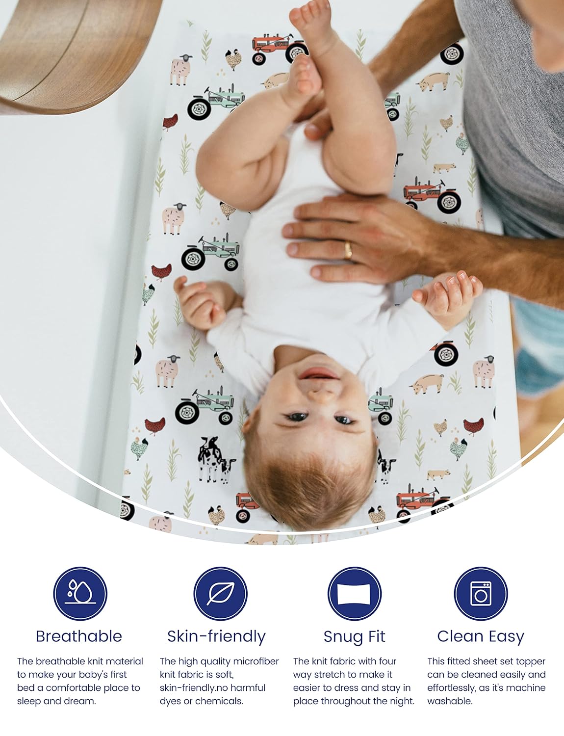 TotAha Premium Stretchy Changing Pad Cover for Baby Girl Boy, Hypoallergenic, Buttery Soft, Silky Comfort, Diaper Changing Table Cover Pad Sheets Fitted 16 x 32, 2-Pack Halloween Pumpkin