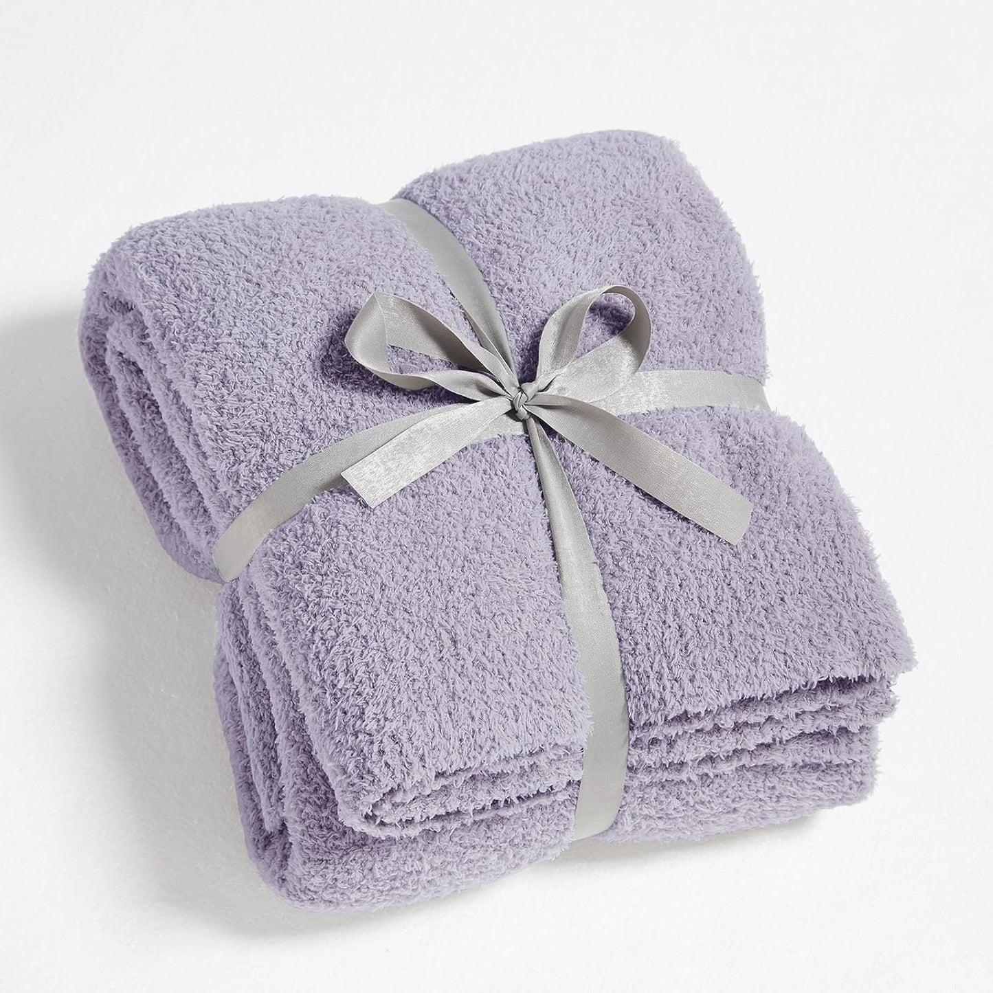 CYMULA Knit Throw Blanket for Couch Purple - Super Soft Lightweight Plush Fuzzy Fluffy Cozy Blankets and Throws for Sofa Bed, 60 x 80 inches