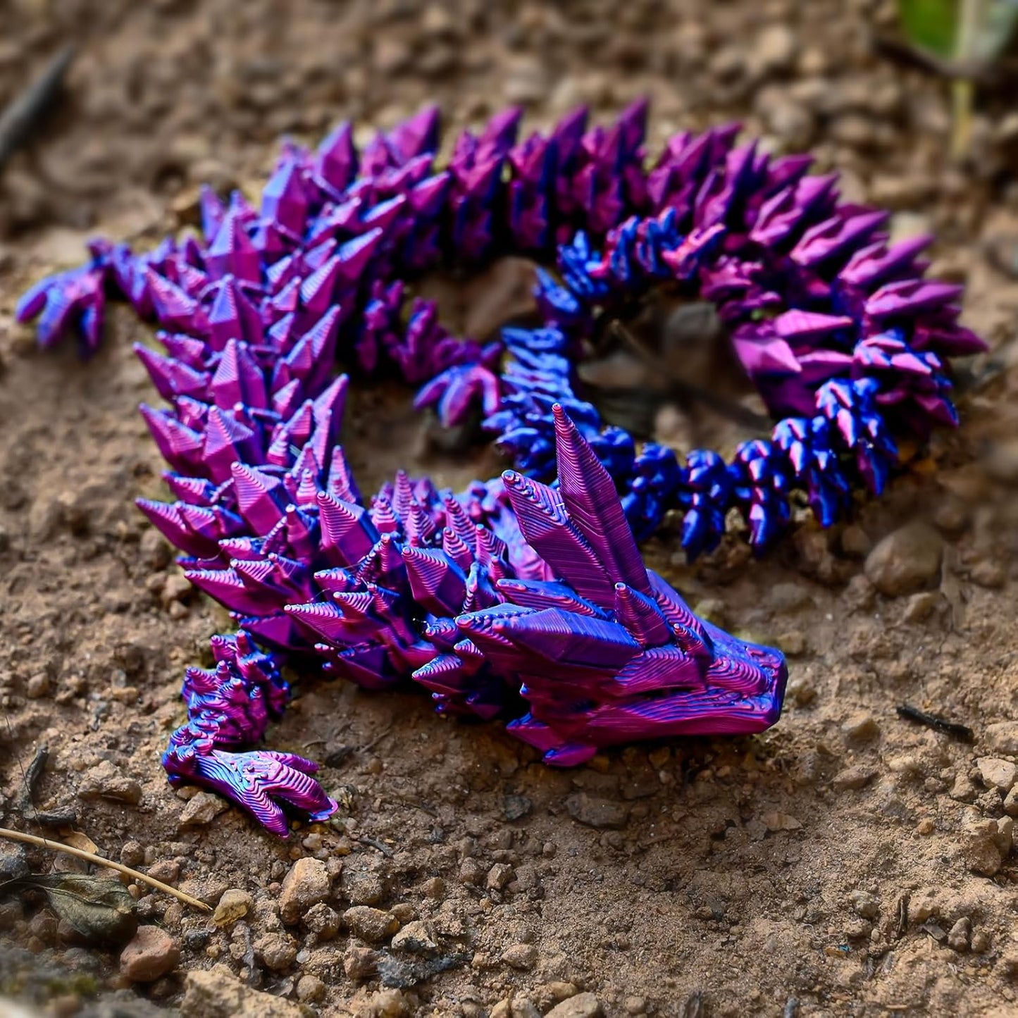 12inch Dragon Egg, Year of The Dragon, 3D Printed Dragon, Executive Desk Toys, Articulated Dragon, Fidget Toys Gifts for Graduates Students Teachers Adults (Purple)