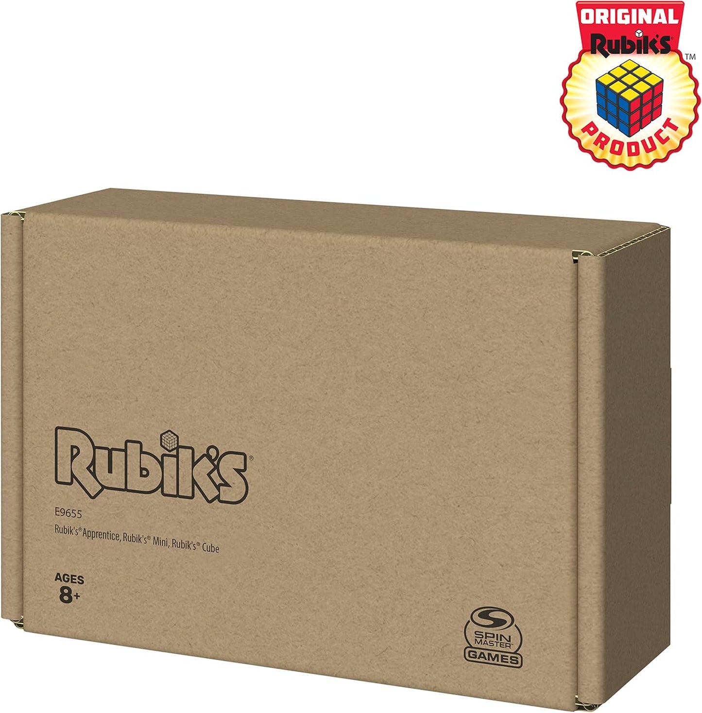 Rubik’s, Learn to Solve Bundle 3x3 Cube 2x2 Mini Apprentice 3D Puzzle Game Stress Relief Fidget Toy Travel Gift Set, for Adults & Kids Ages 7 and up