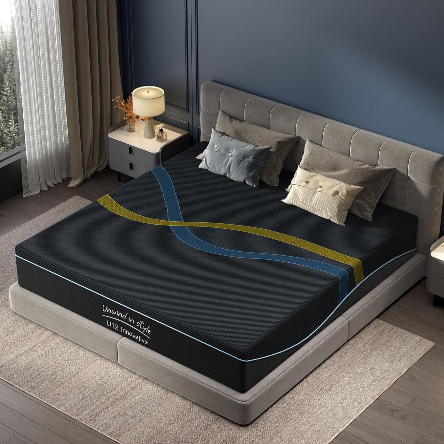 10 inch King Mattress Multi-Layer Memory Foam Mattress - Medium Firmness with Bamboo Charcoal & Green Tea Infusion