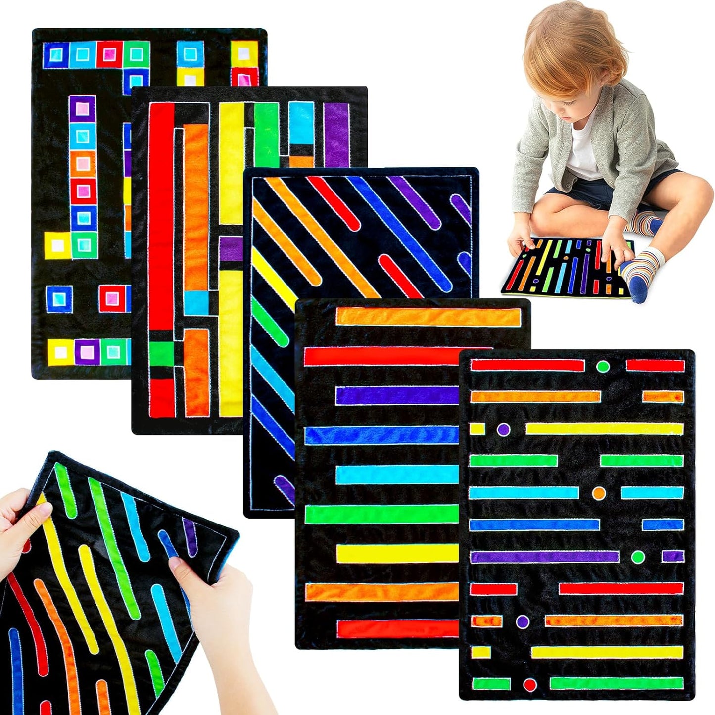 5 Pcs Marble Maze Mat Fidget Toys Anxiety Calming Toys Autistic Sensory Toys Kids Fidget Toys for Kids with Special Needs Calm Down Corner Supplies