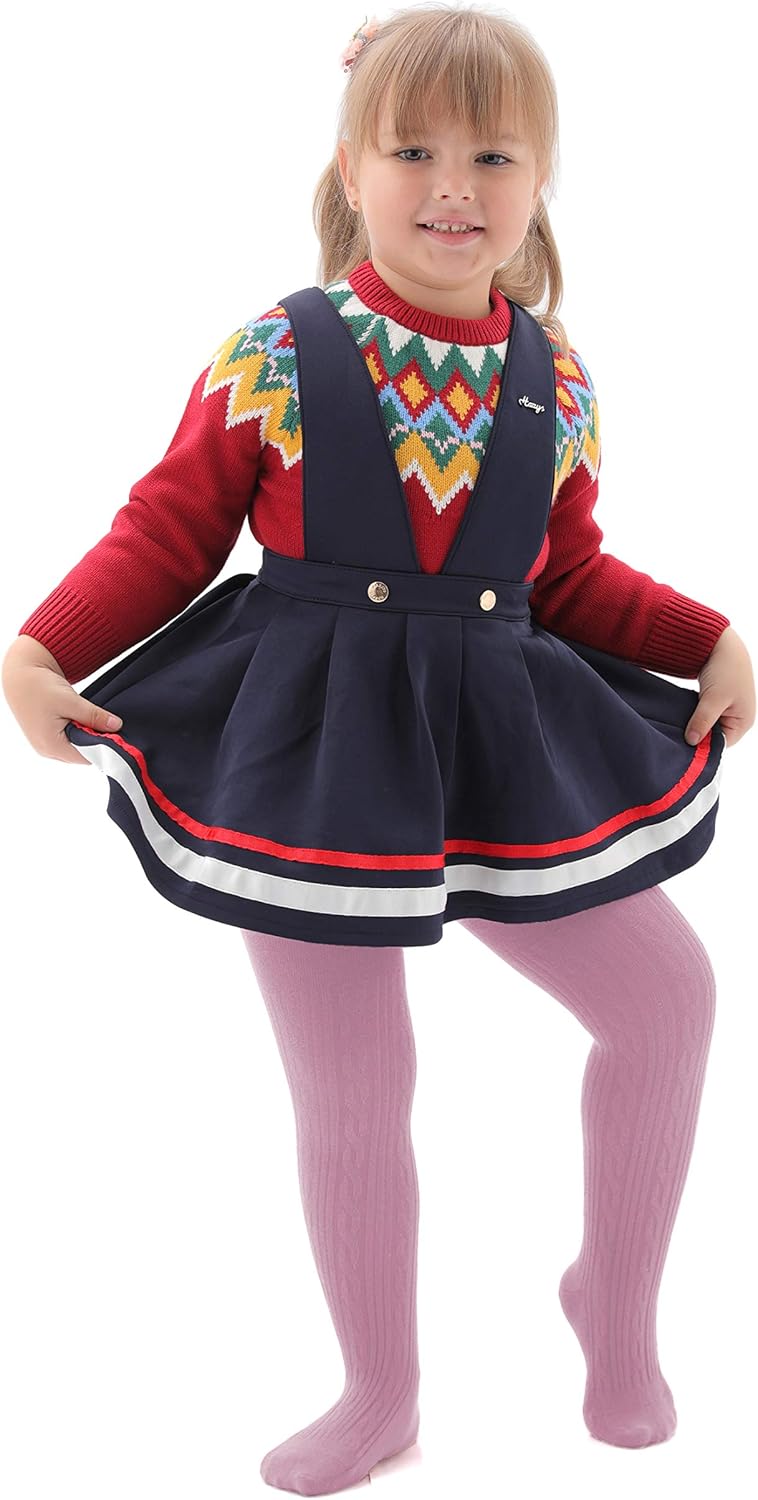 EPEIUS Baby Girl Tights Thick Cable Knit Leggings Stockings Cotton Pantyhose for Newborn Infant Toddler 3/4/5/6 Pack