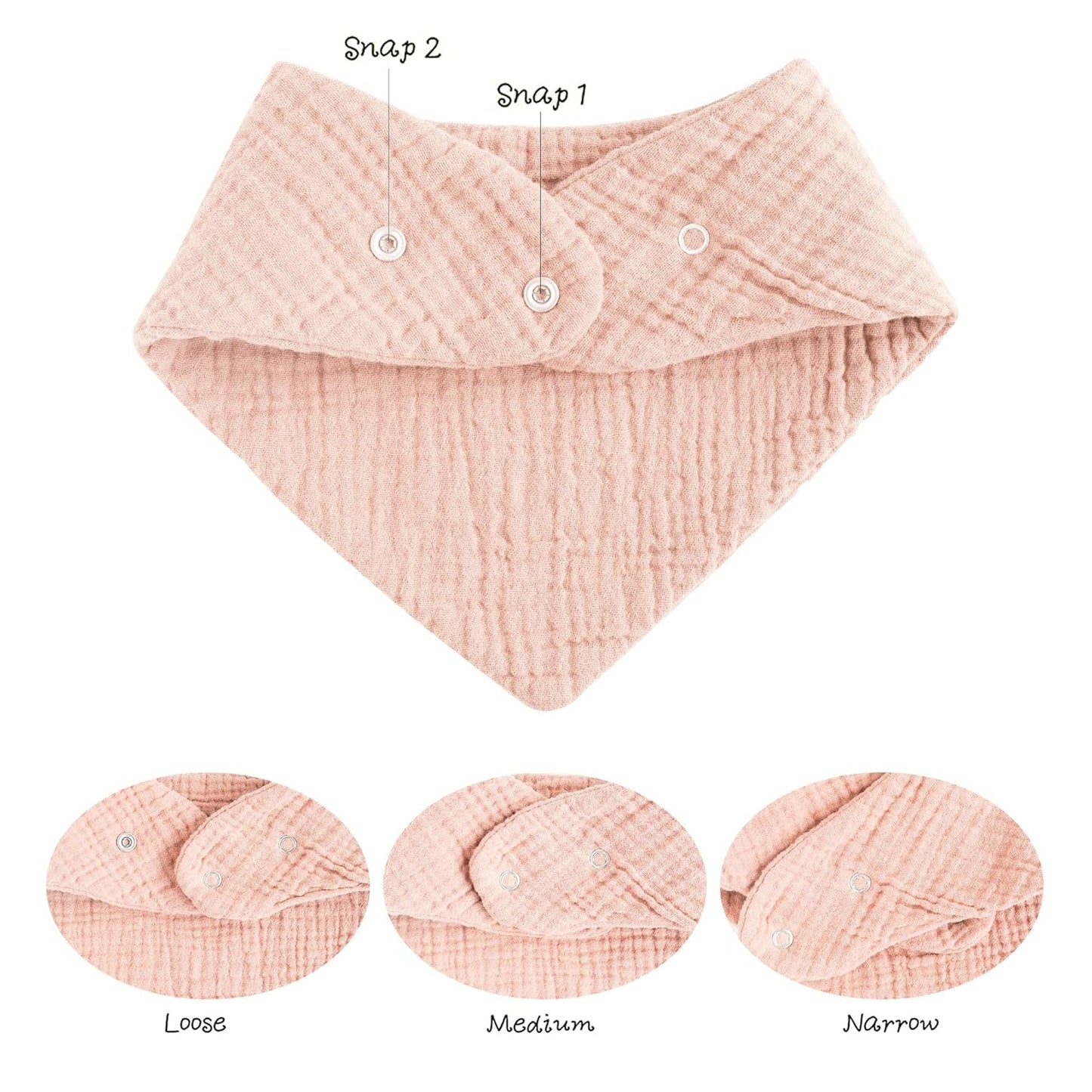 Konssy Muslin Baby Bibs 10 Pack Baby Bandana Drool Bibs 100% Cotton for Unisex Boys and Girls, Soft Absorbent Set for Teething and Drooling