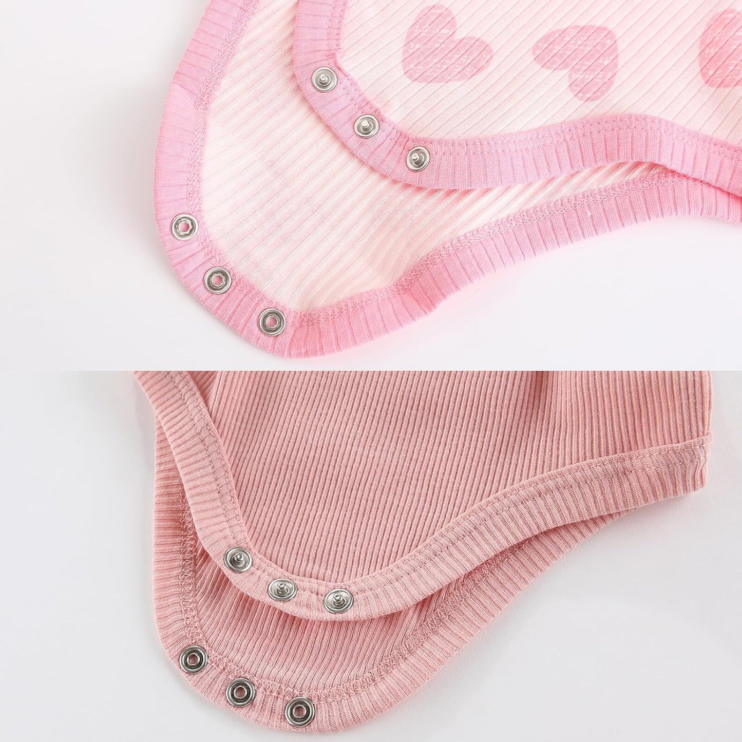 Newborn Baby Boy Girl Short Sleeve Bodysuits Cotton One-Piece Baby Clothes 6-Pack