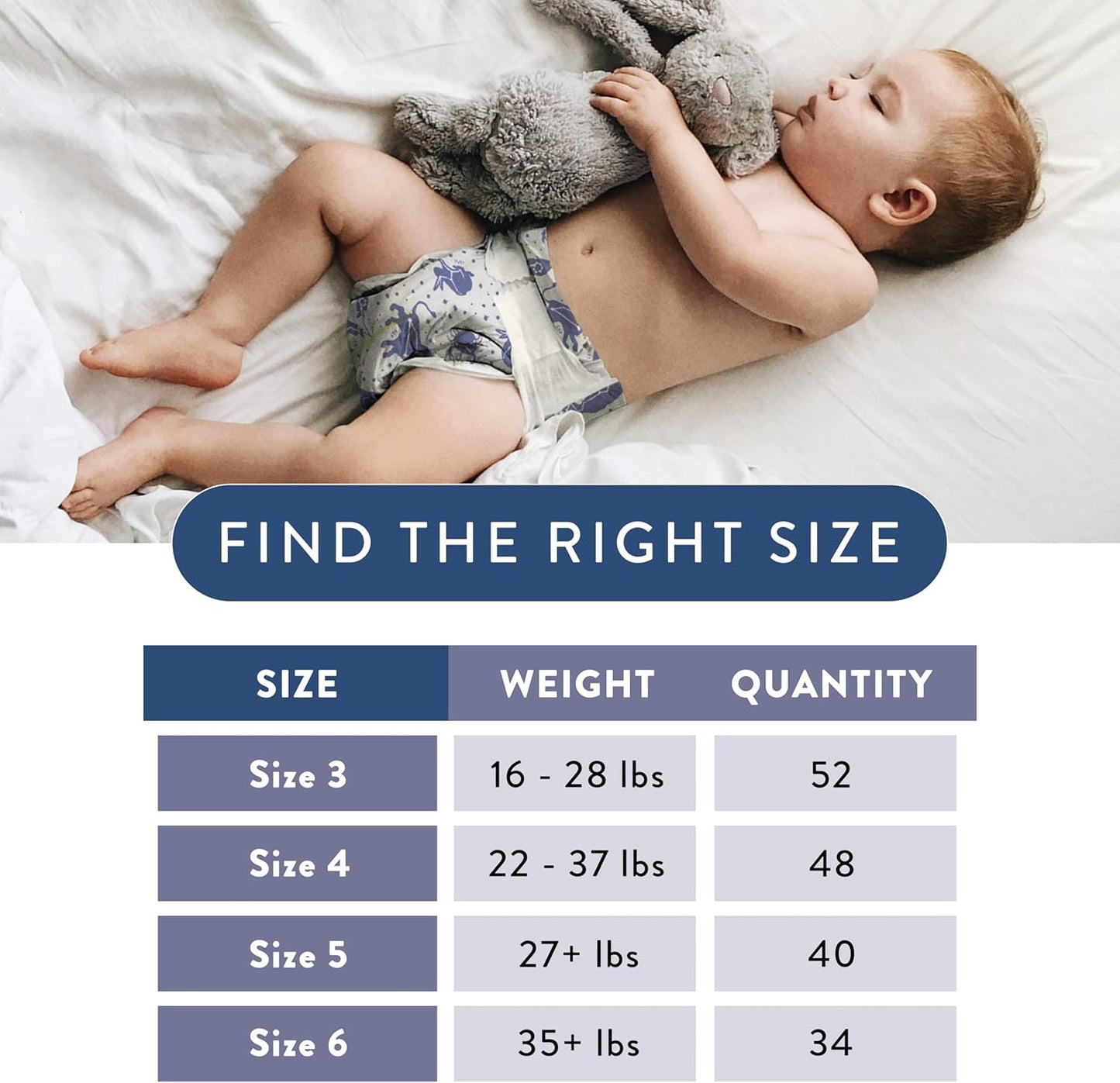 The Honest Company Clean Conscious Overnight Diapers for Sensitive Skin | Hypoallergenic, Fragrance Free | Cozy Cloud + Star Signs | Club Box, Size 4 (22-37 lbs), 48 Count