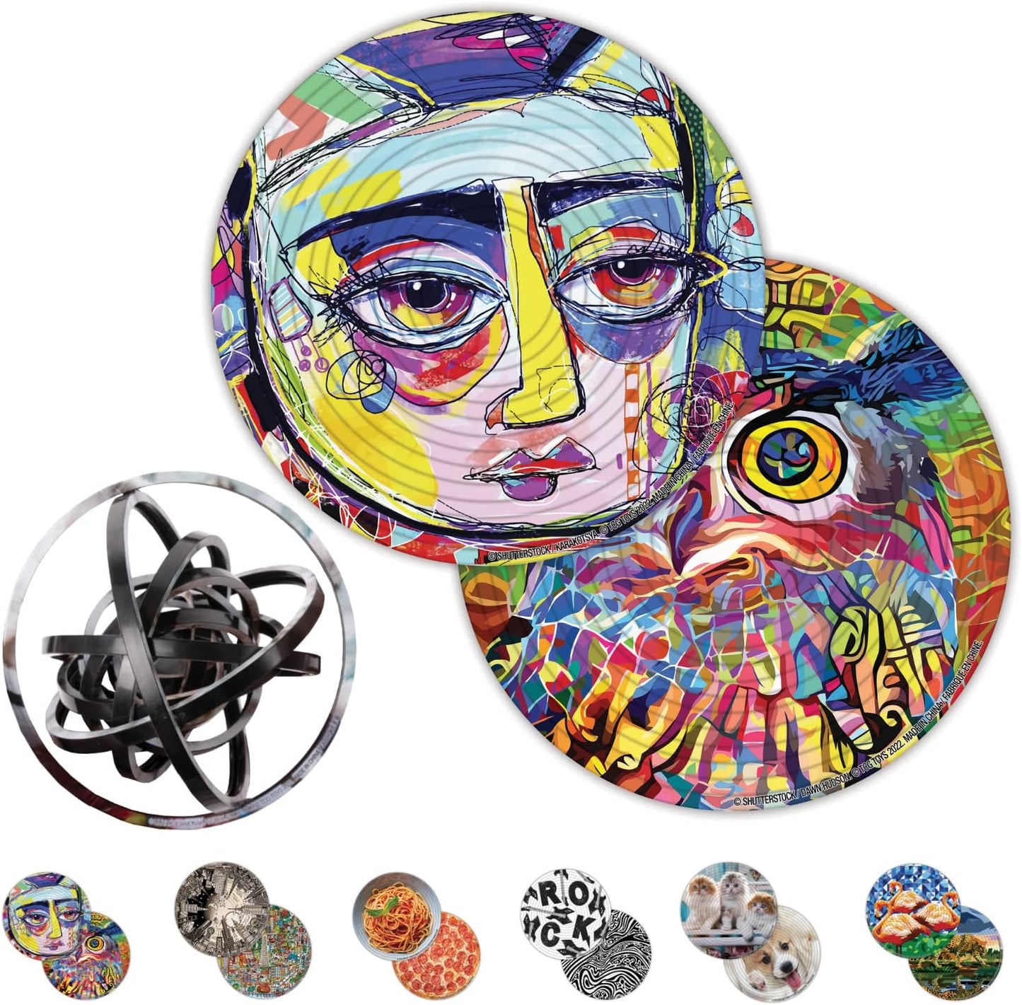 Spin Flip Puzzle - Abstract - Spin it, Flip it, Solve it! for Those who love brain teasers! Adult Fidget Toy. Great Gift for Mom, Dad, Teens, Men and Women