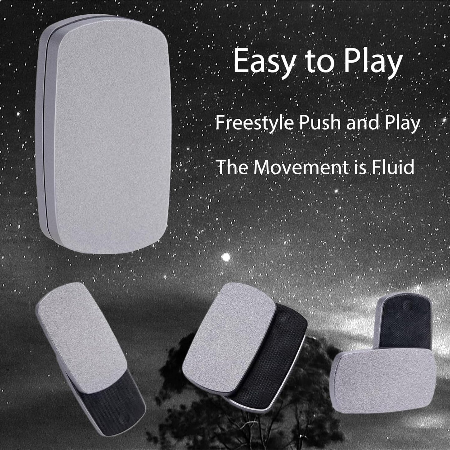 Fidget Slider EDC Gadgets Toy Oval Metal Magnetic Haptic Fidget Toys for Adults Anxiety/ADHD/Stress Relief, Gift for Boyfriend, Husband and Father (Grey)