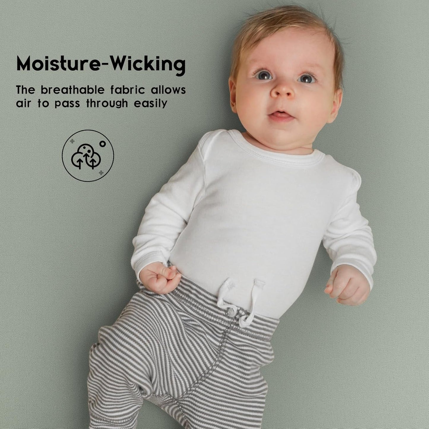 Yoofoss Baby Crib Sheets for Boys Girls, Fitted Crib Sheet 2 Pack for Standard Crib and Toddler Mattress, Super Soft Microfiber Baby Sheet 28x52x8in Green + Banana Leaves