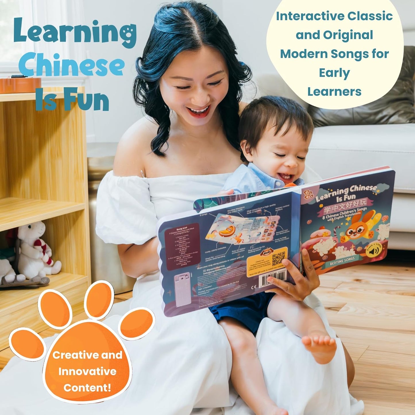 GO GO Learning Chinese is Fun Vol. 3: Chinese Learning Book with 8 Songs, Bilingual Chinese English Books for Kids, Chinese New Year Gifts, Learn Chinese, Chinese Gifts, Chinese Book