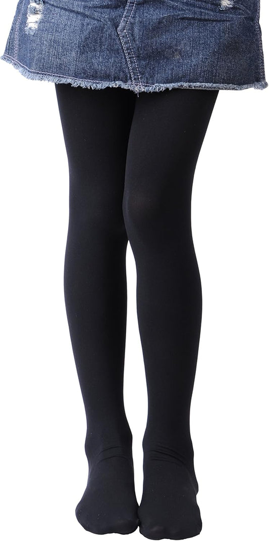 EVERSWE Girls Semi Opaque Footed Tights, Microfiber Tights