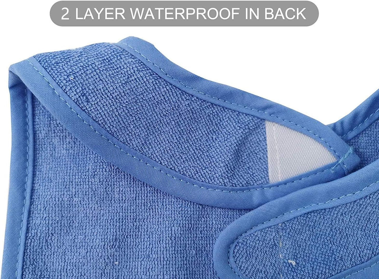 SPINFOX Waterproof Baby Bibs for Girls, Boy, Unisex Drool Bib Cotton Solid Knit Infant Feeding Bibs