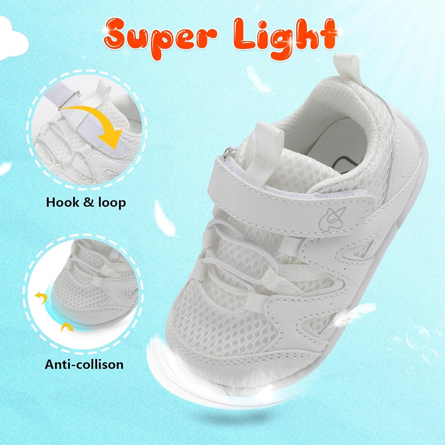 LeIsfIt Baby Shoes Boys Girls First Walking Shoes Non-Slip Toddler Breathable Sneakers Infant Sneakers