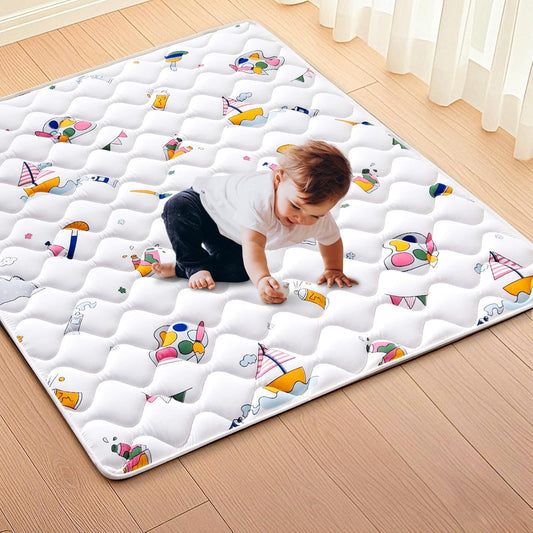 Vibe bear High-Density Foam Baby Play Mat,36x36 Inches Thicken One-Piece Infants Crawling Mat,Comfortable and Soft Baby Playmat,Non Slip Washable Floor Mat for Babies,Infants,Toddlers