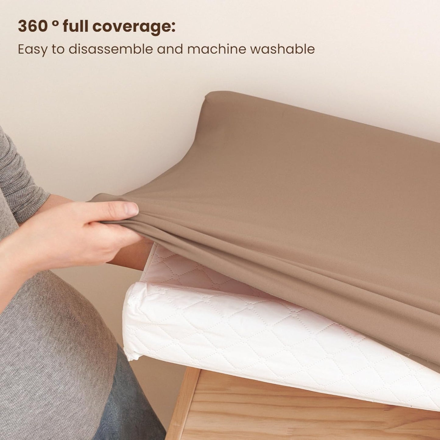 Konssy 2 Pack Stretchy Changing Pad Covers for Girl, Boy, Silky Soft Changing Table Cover, Breathable Baby Nursery Diaper Chang Pad Sheets (Autumn Bloom,Clay)