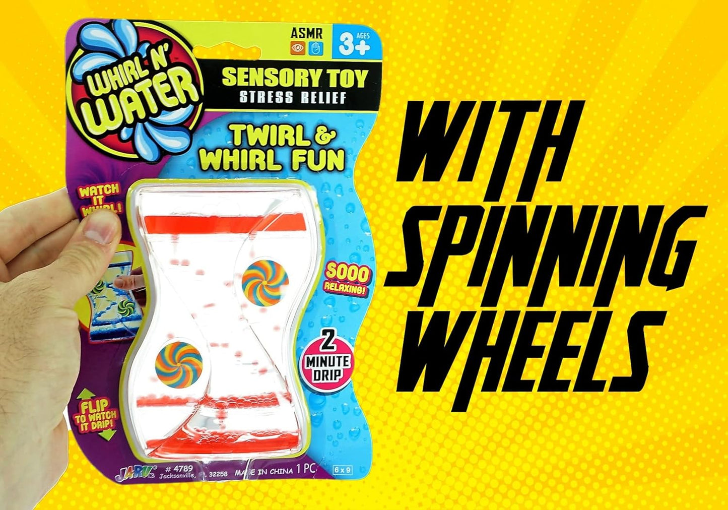 JA-RU Liquid Motion Hourglass Bubbler (3 Toy Assorted) Liquid Timer Sensory Fidget Toys for Kids & Adults. Stress Relief Calming Lava Lamp Desk Top Visual Toys. Preschool Classroom Decor. 4789-3s