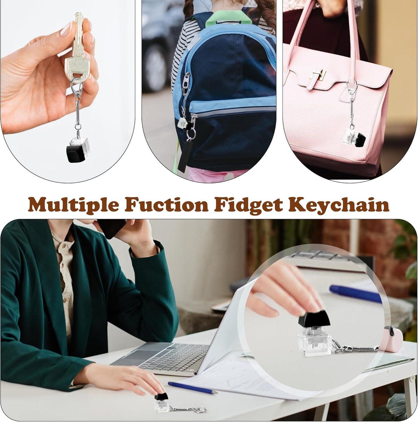 Fidget Toy Adults, Fidgets Toy Pack for Kids Party Favors, School Treasure Box,Classroom Prizes, Easter Basket Stuffers for Kids Teens (Black)