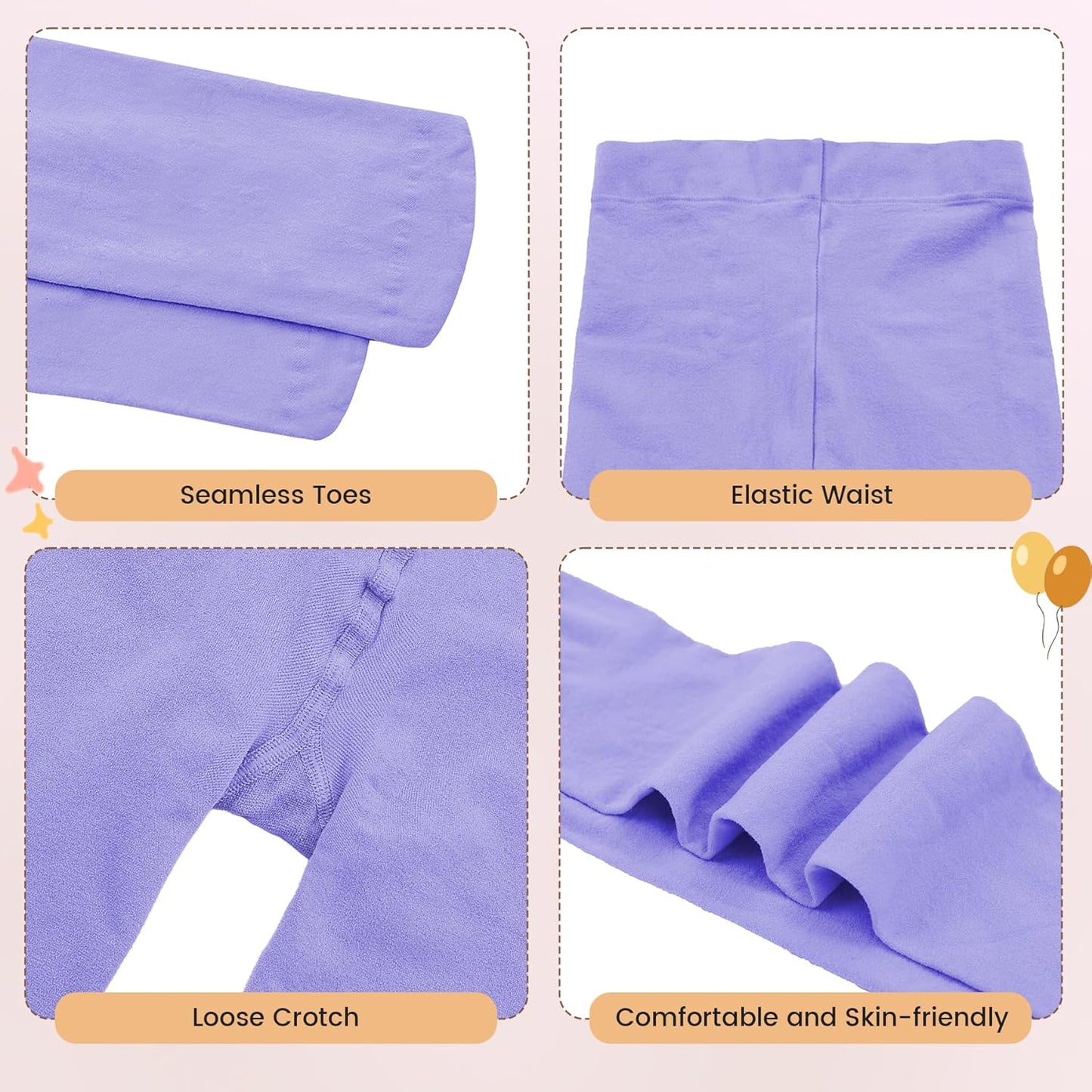 Girls Ballet Dance Tights for Toddler Baby Soft Athletic Leggings Infant Elastic Dance Tights for Girls