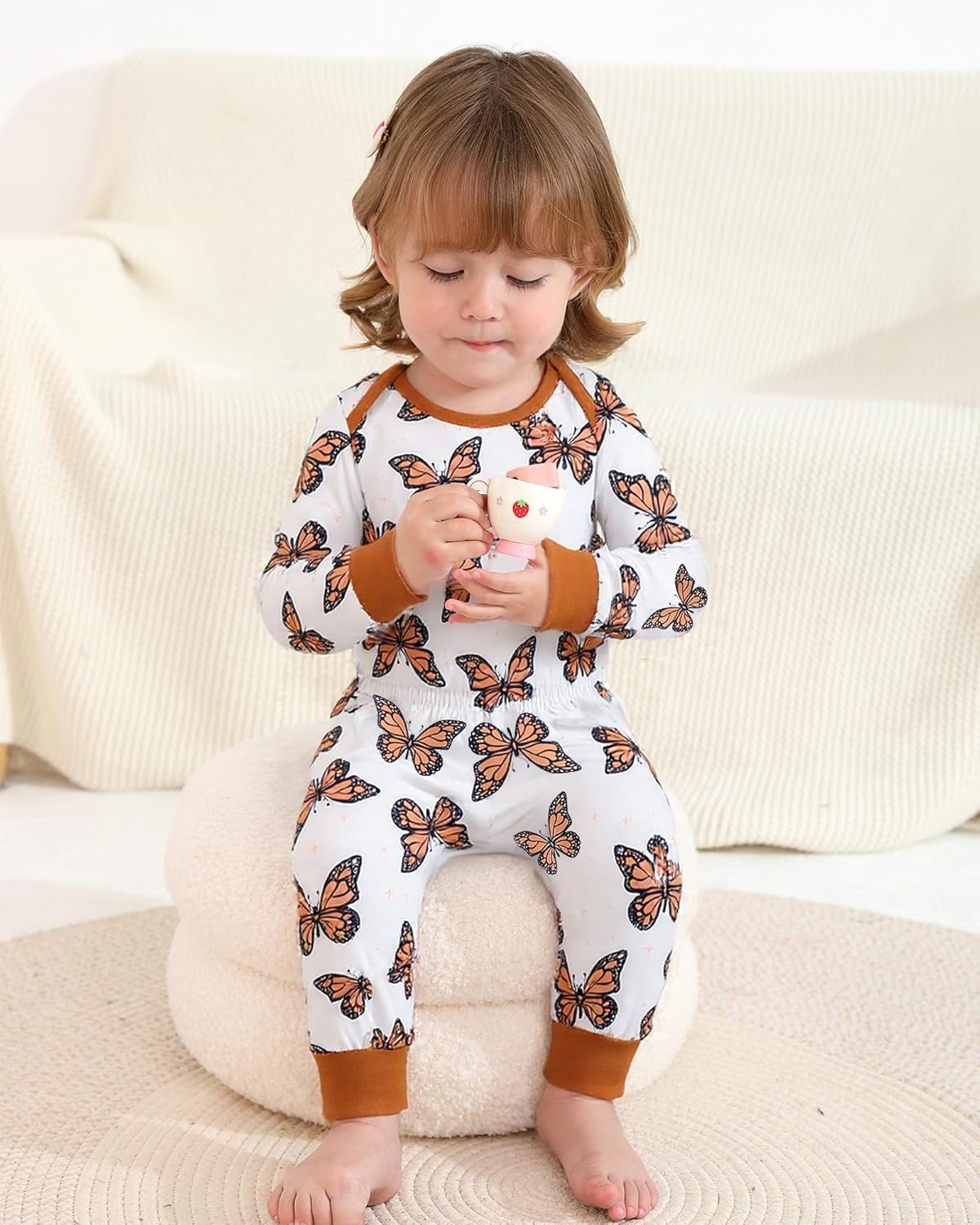 NZRVAWS Newborn Baby Boy Girl Clothes Unisex Infant Romper Pants Set Hat 4-Pack Outfits 0-12 Months 16 Pieces Toddler