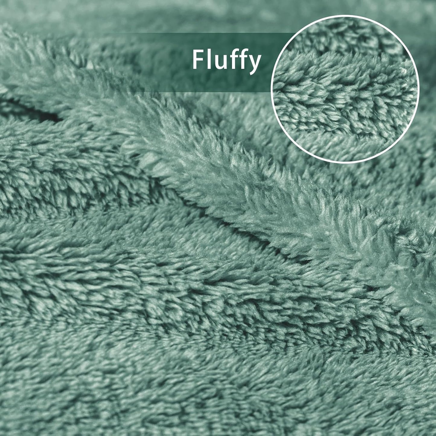 Exclusivo Mezcla King Size Flannel Fleece Blanket, Super Soft Velvet Plush Bed Blanket, Fuzzy Cozy and Warm for All Seasons, 90x104 Inches, Celadon