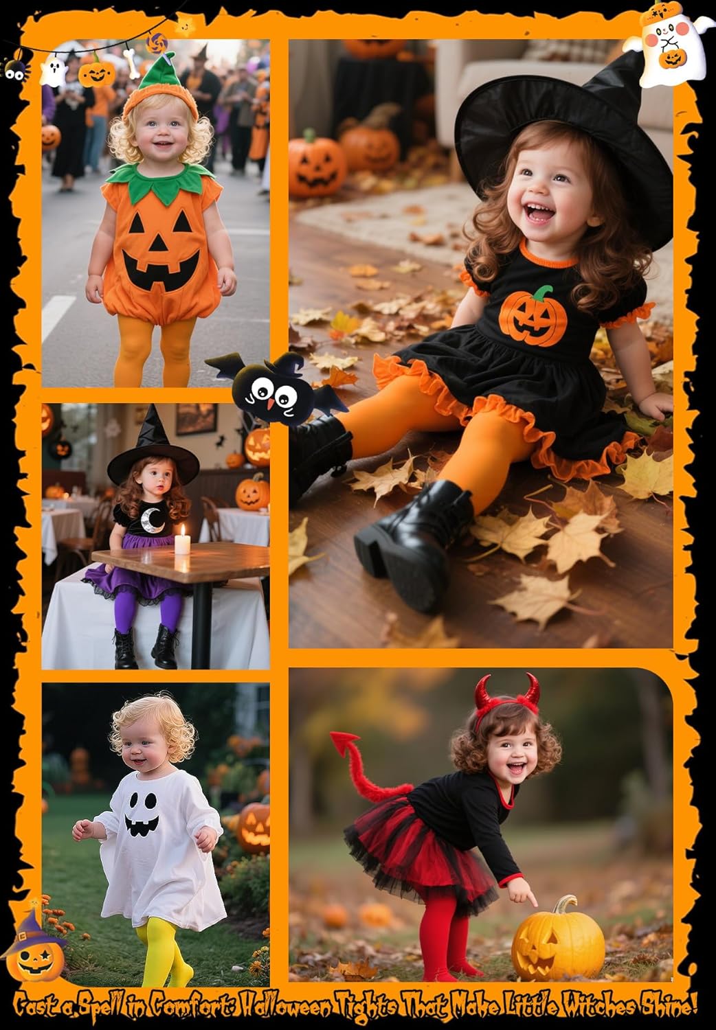 Ultra Soft Toddler Ballet Tights for Girls - Footed Dance Tights Colorful Baby Girls Leggings for Daily Party Halloween 1-6T